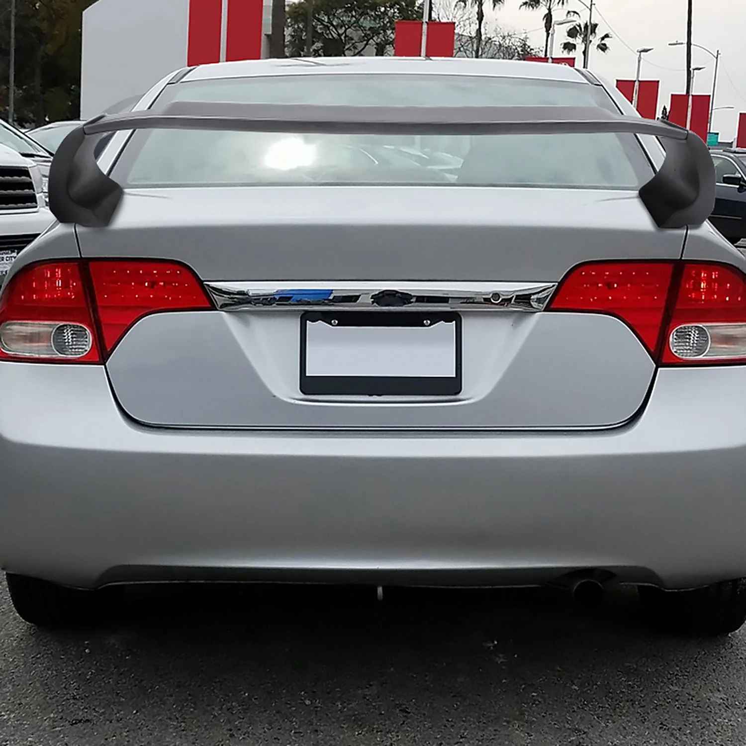 2006-2011 Honda Civic 4DR Sedan Black ABS MG Style Rear Spoiler Wing - Image 10