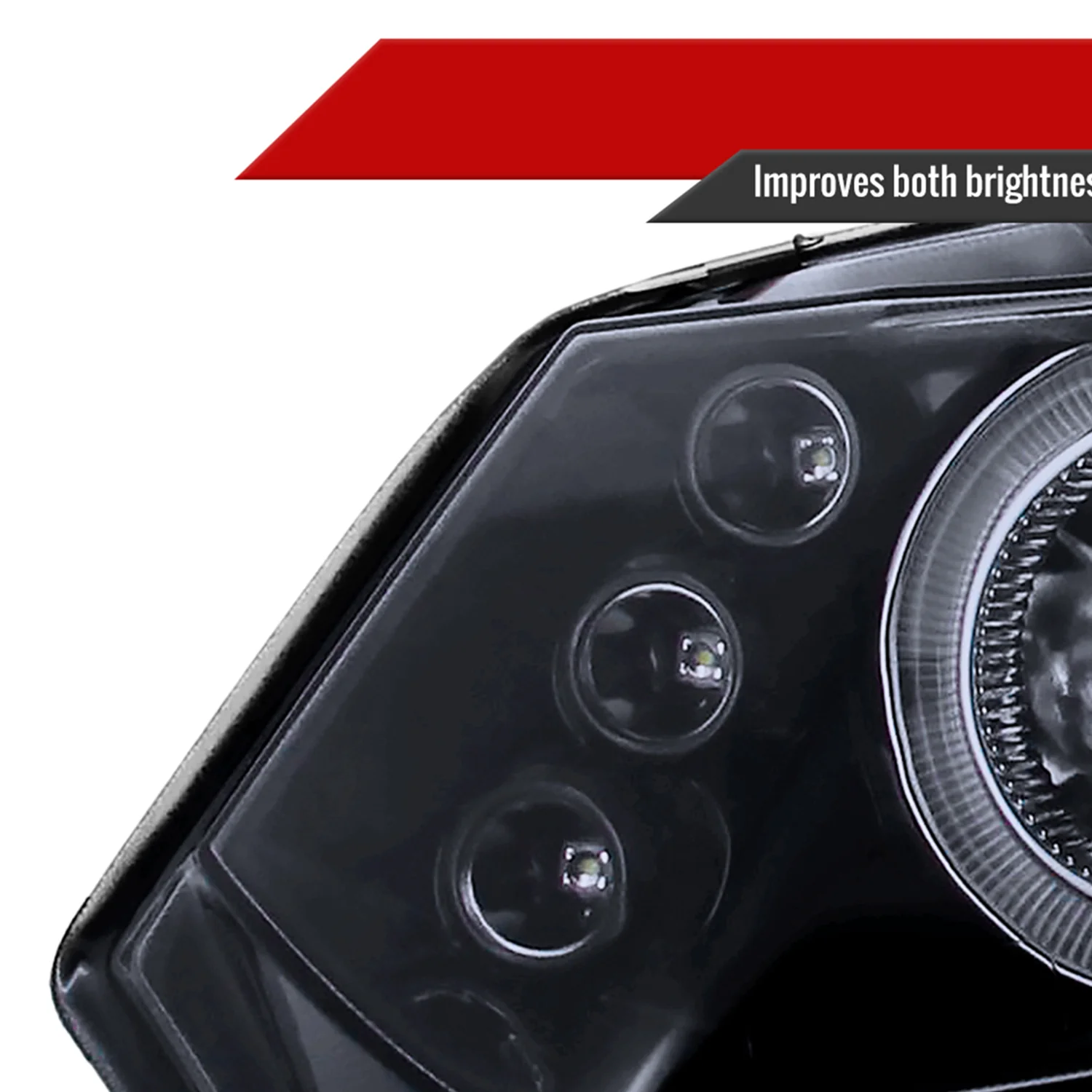 2006-2011 Honda Civic Coupe Dual Halo Projector Headlights Glossy Black/Smoke - Image 5