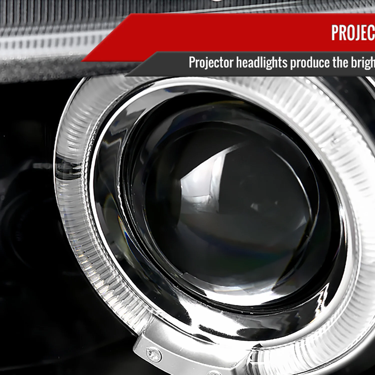 2006-2011 Honda Civic Coupe Dual Halo Projector Headlights Matte Black/Clear - Image 3