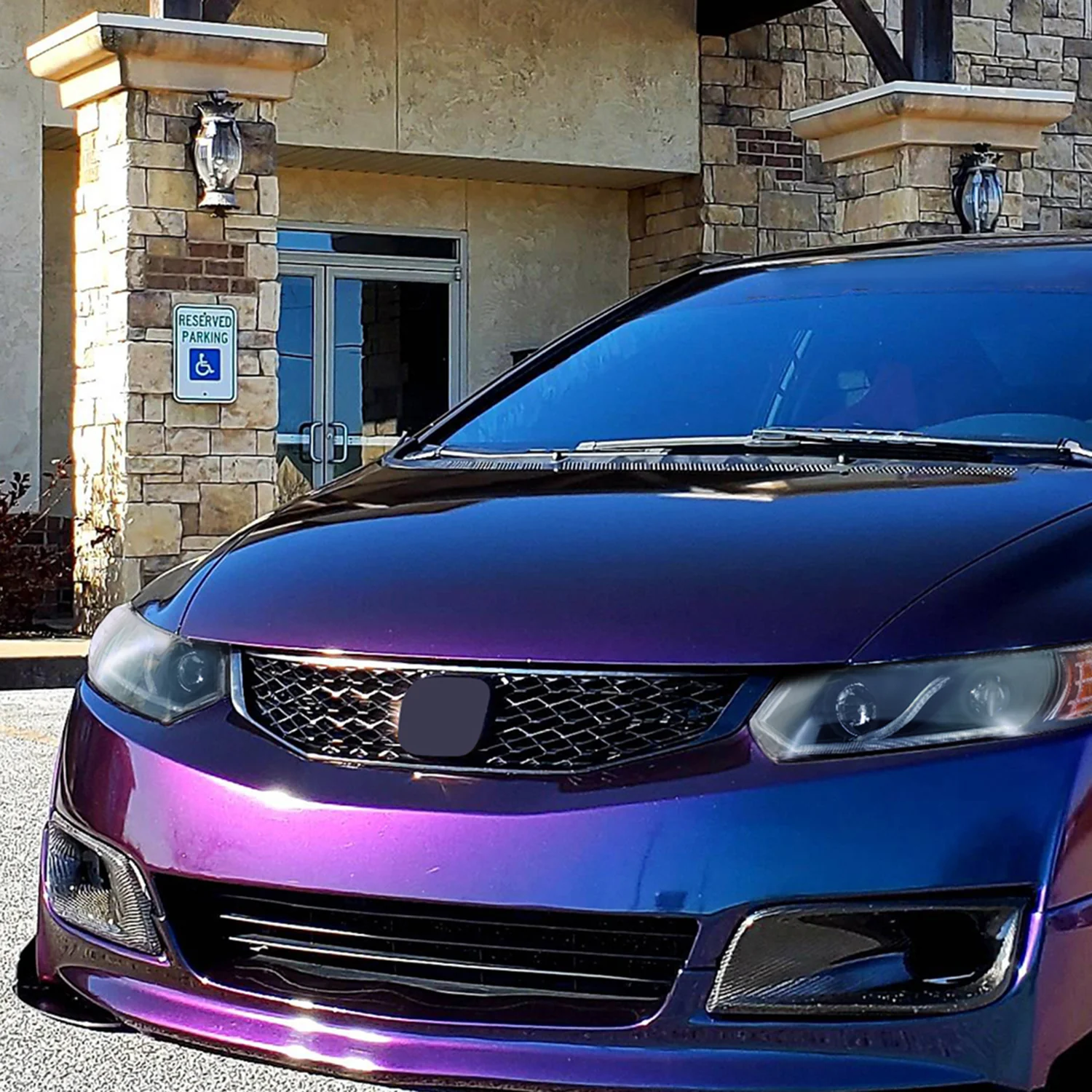2006-2011 Honda Civic Coupe Projector Headlights LED Light Strips Matt Black - Image 10