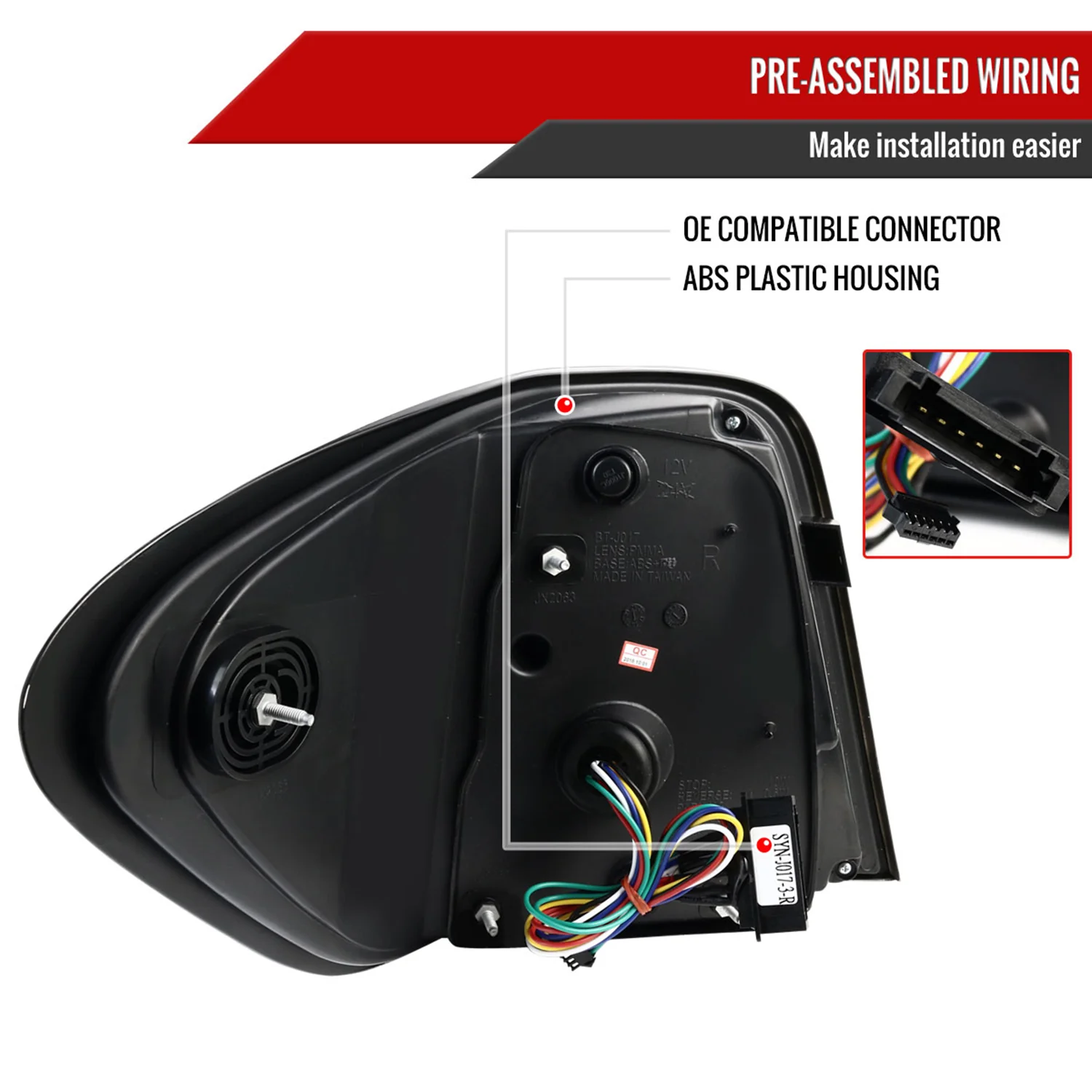 2006-2011 Mercedes Benz W164 ML Class LED Tail Lights Matte Black/Clear Lens - Image 8