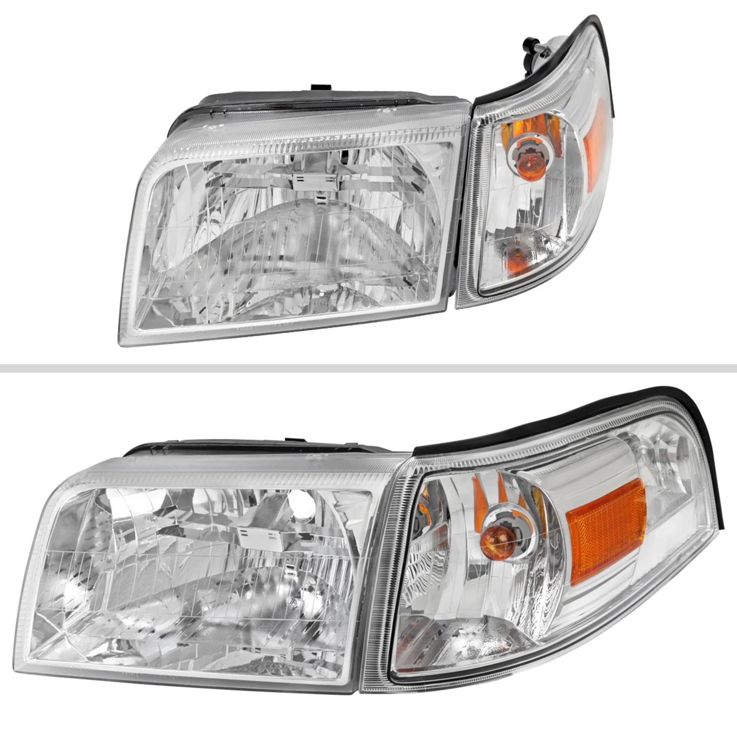 2006-2011 Mercury Grand Marquis Factory Headlights & Corner Lamps Chrome - Image 2