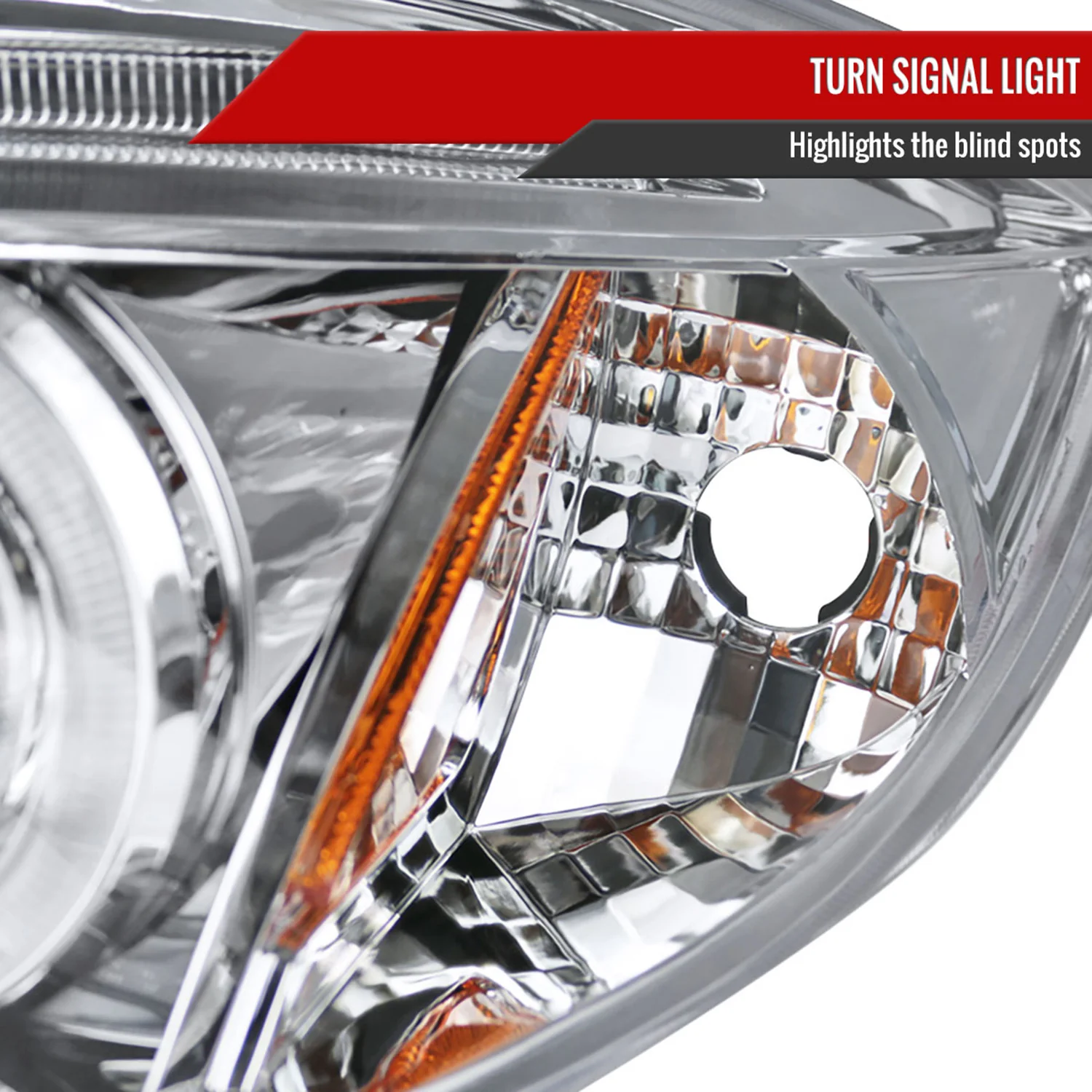 2006-2011 Mitsubishi Eclipse Dual Halo Projector Headlights Chrome/Clear Lens - Image 6