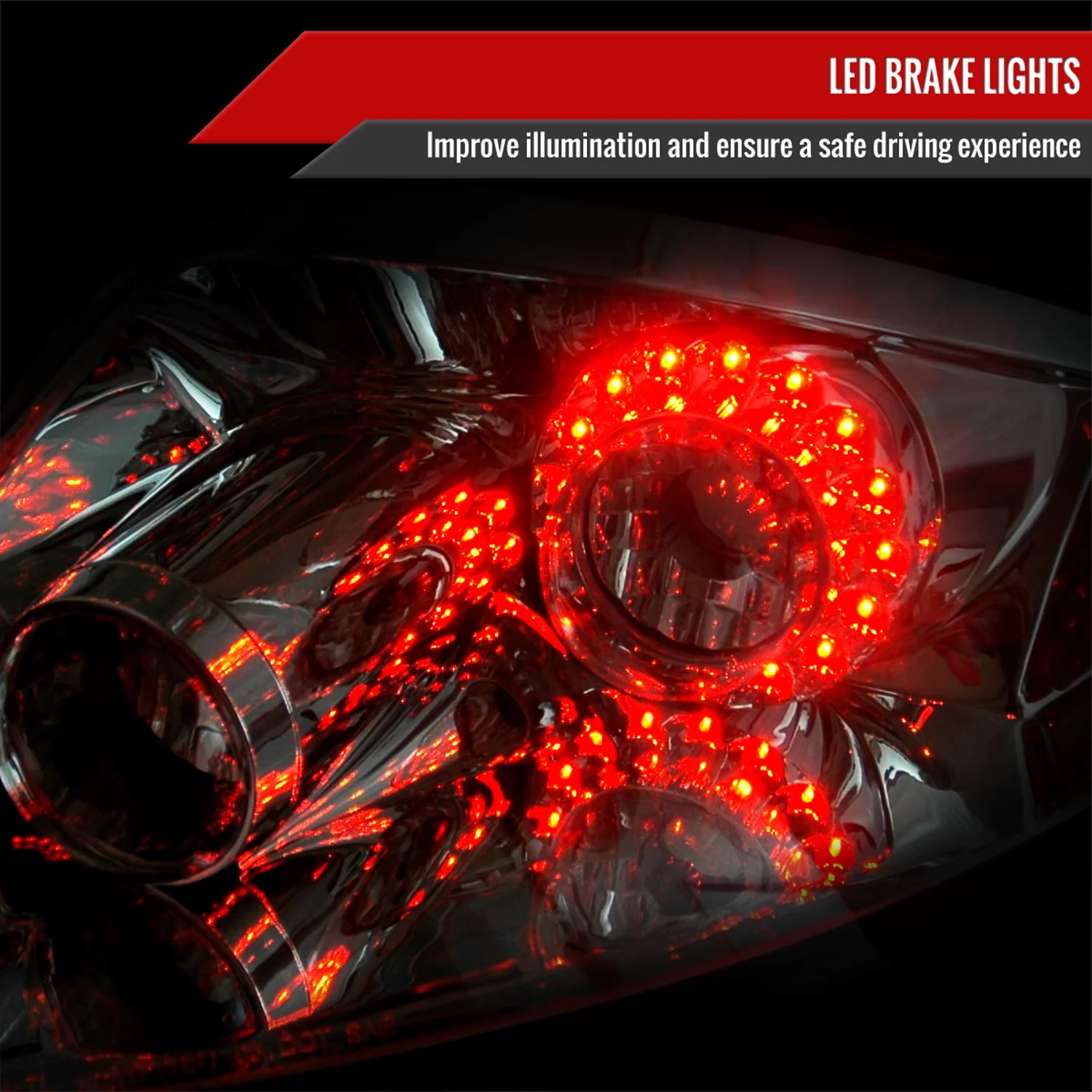 2006-2011 Mitsubishi Eclipse LED Tail Lights Chrome Housing/Clear Lens - Image 2