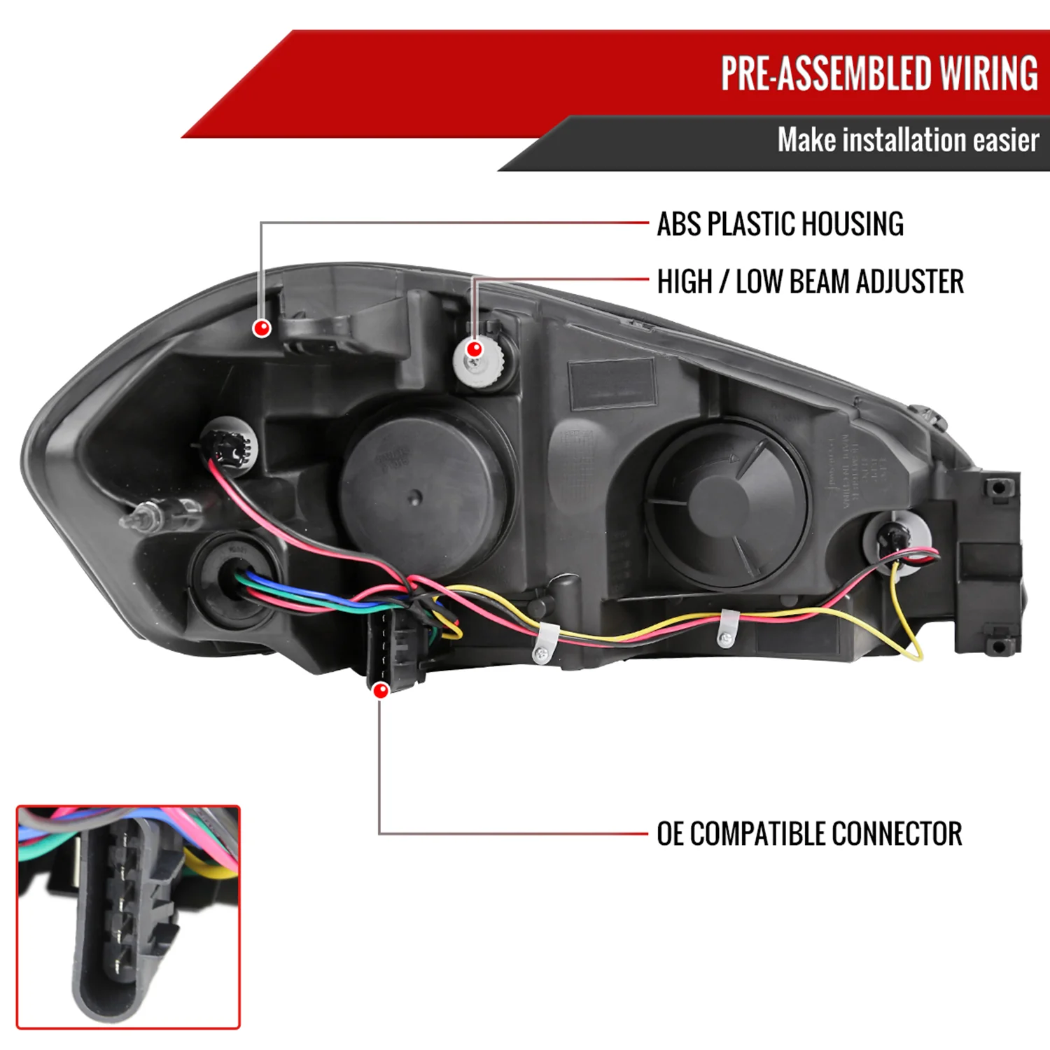 2006-2013 Chevy Impala / Impala Limited /Monte Carlo Headlights LED Chrome - Image 7