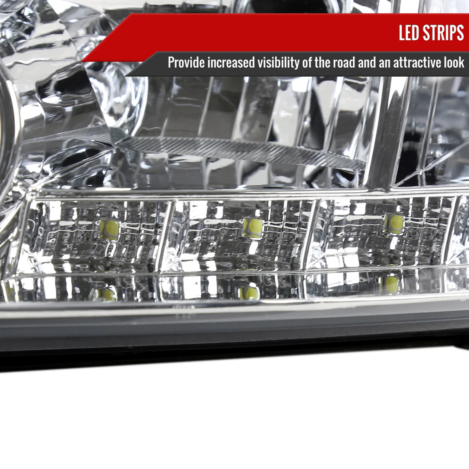 2006-2013 Chevy Impala / Impala Limited / Monte Carlo Headlights LED Chrome - Image 4