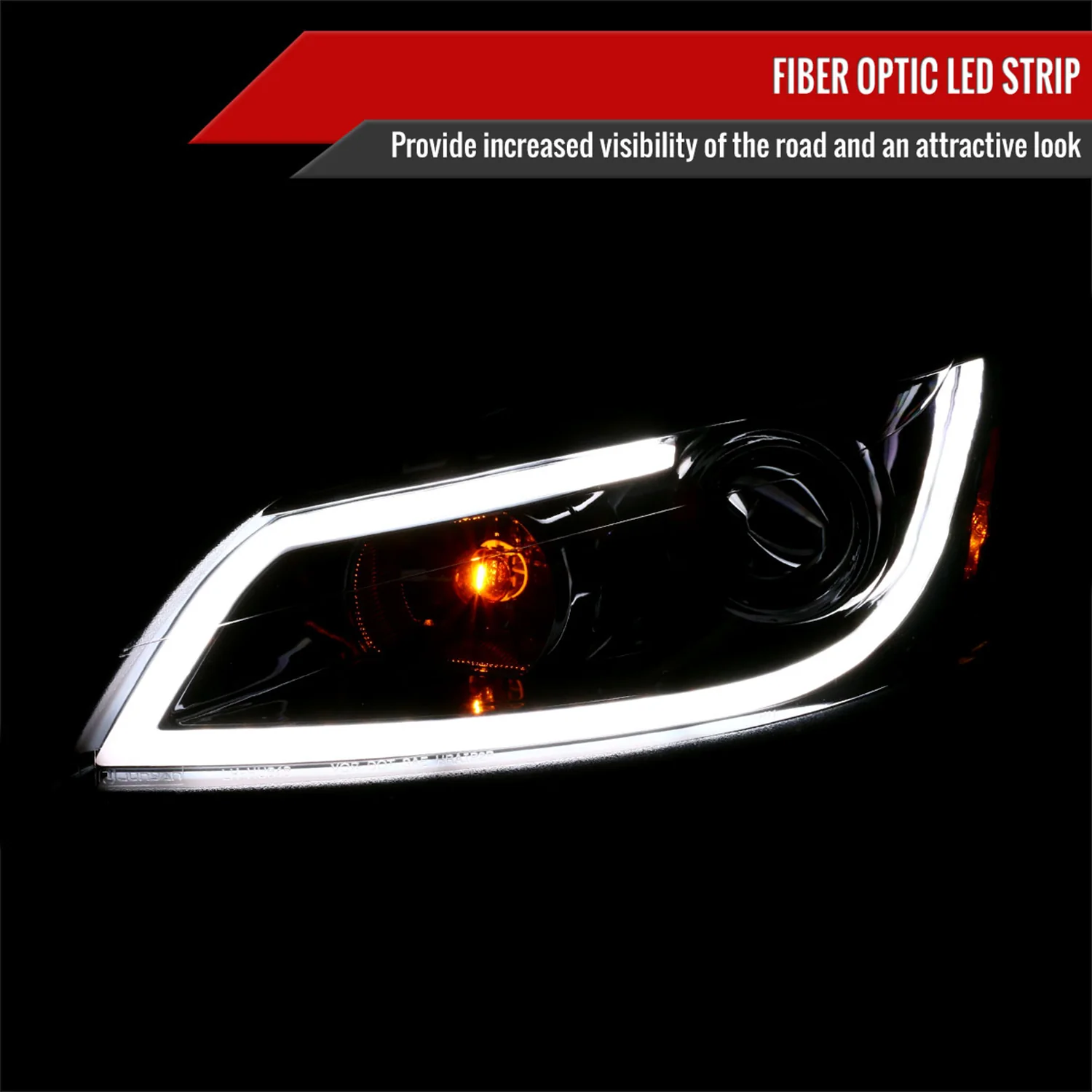 2006-2013 Chevy Impala /Impala Limited /Monte Carlo LED Bar Headlights Black - Image 2