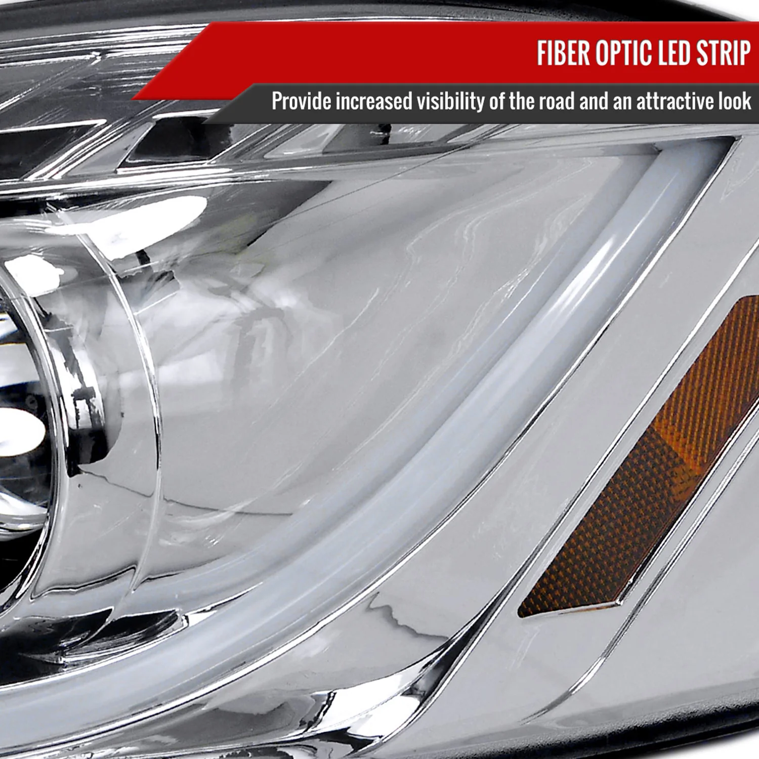 2006-2013 Chevy Impala /Impala Limited /Monte Carlo LED Bar Headlights Chrome - Image 4