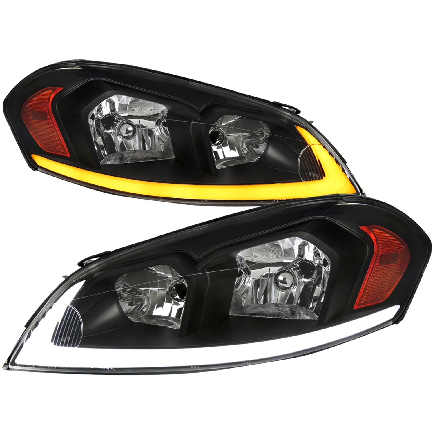 2006-2013 Chevy Impala/Impala Limited/Monte Carlo LED Factory Headlights Black