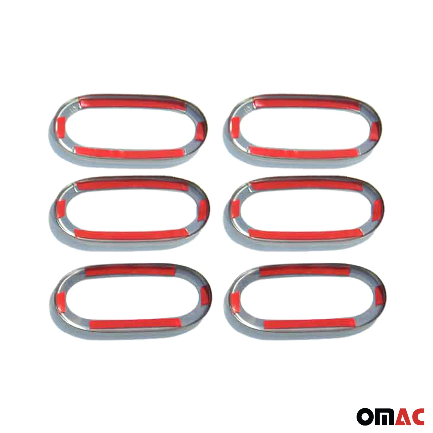 2006-2013 Mercedes Sprinter W906 Chrome SET Reflector Frame & Logo S.Steel & Fuel Caps Cover & Stop Light Cover & Tailgate Handle Cover S.Steel Set Gloss Silver 11 pcs - Image 8