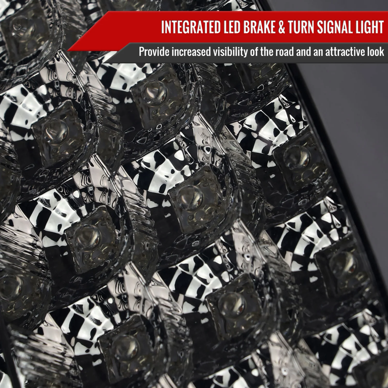 2007-2009 Dodge RAM 1500/2500/3500 LED Tail Lights Chrome Housing/Smoke Lens - Image 3