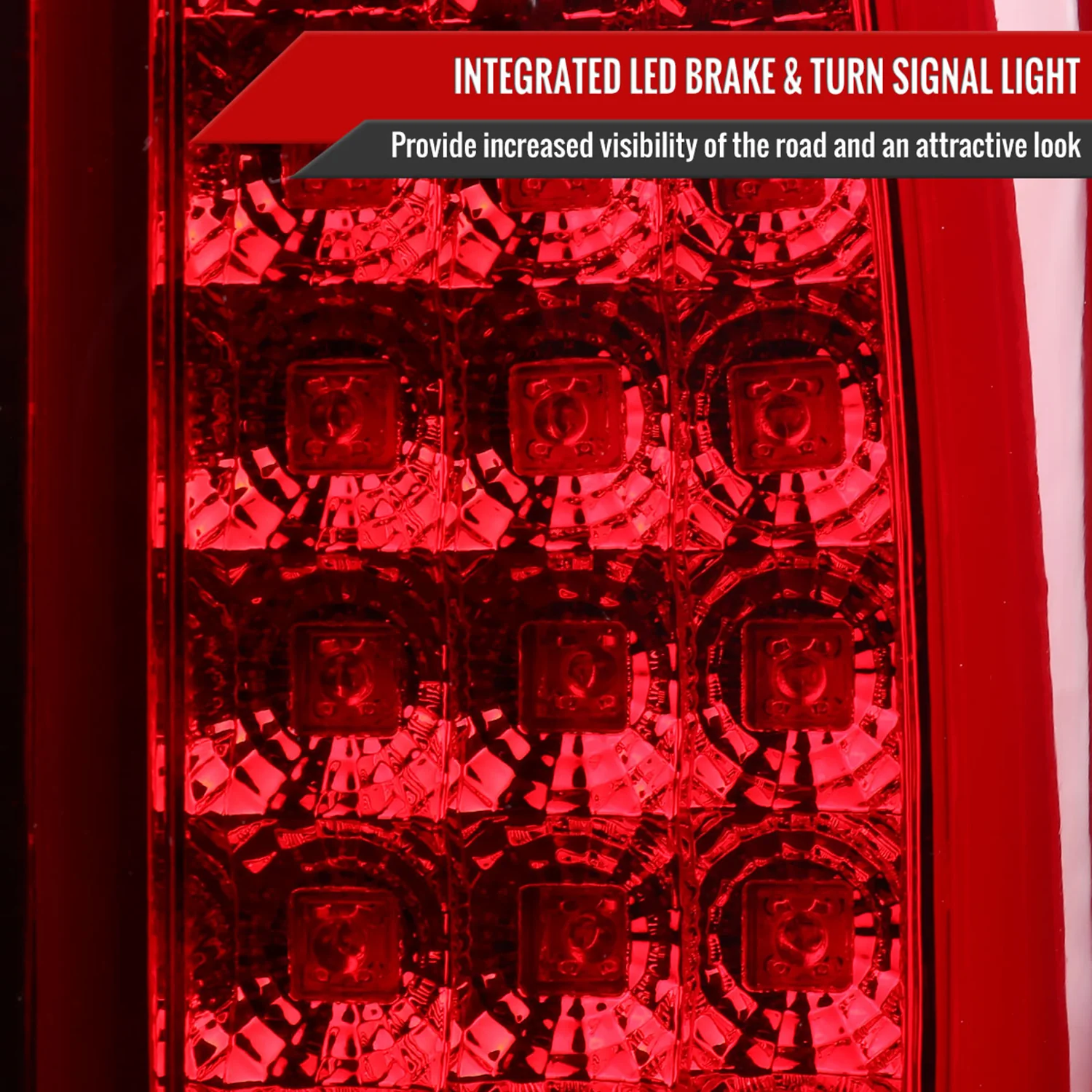 2007-2009 Dodge RAM 1500/2500/3500 LED Tail Lights Chrome/Red Clear Lens - Image 3