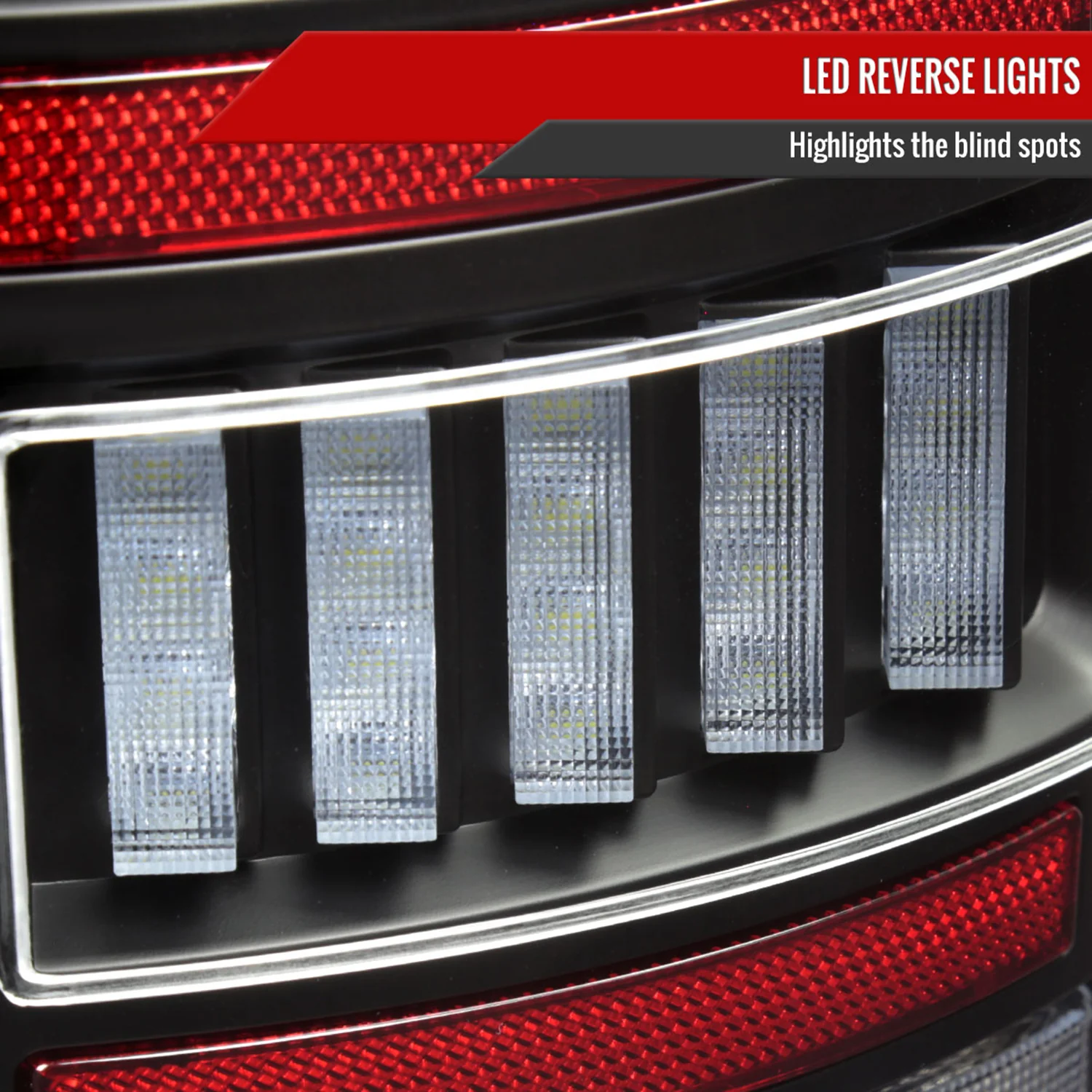 2007-2009 Dodge RAM 1500/2500/3500 Red LED Bar Tail Lights Matte Black/Clear - Image 5