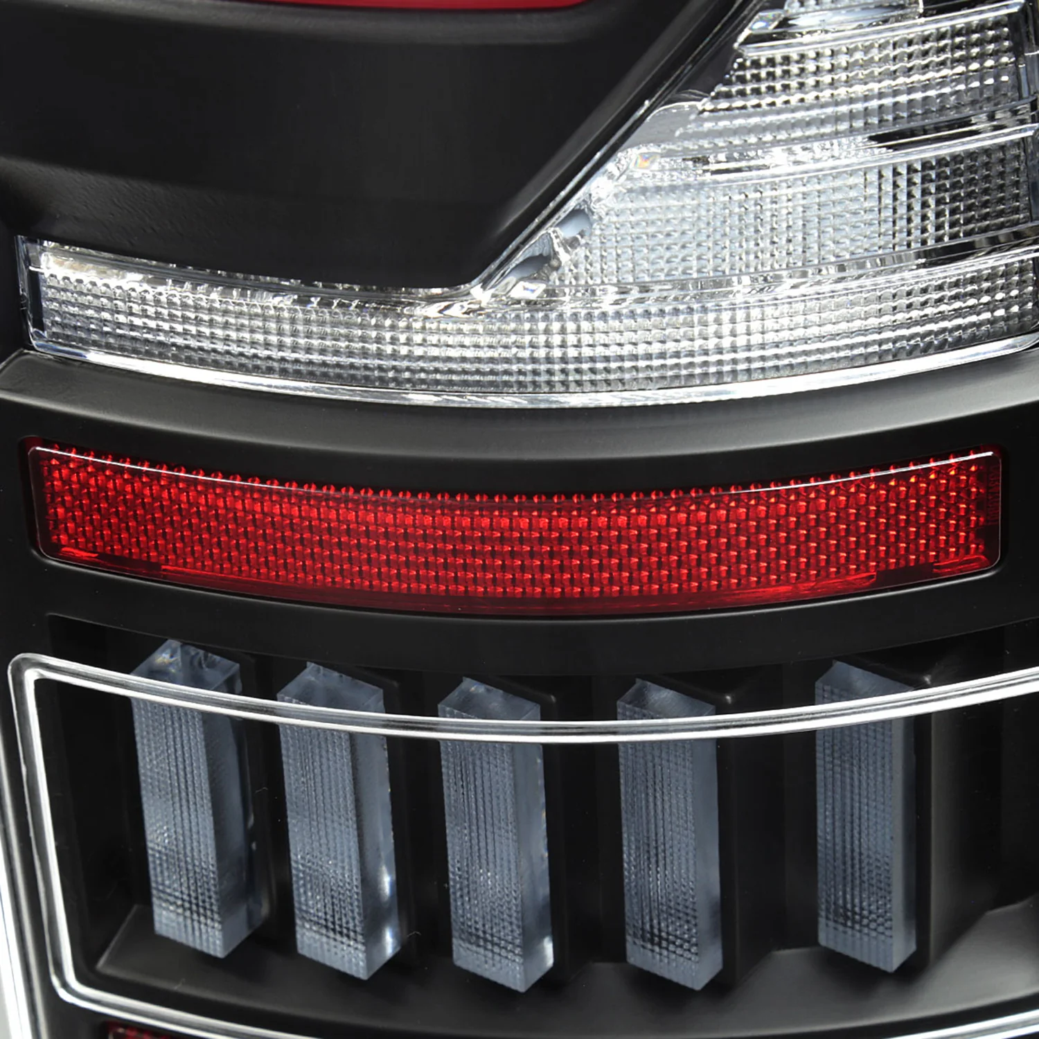 2007-2009 Dodge RAM 1500/2500/3500 Red LED Bar Tail Lights Matte Black/Clear - Image 6