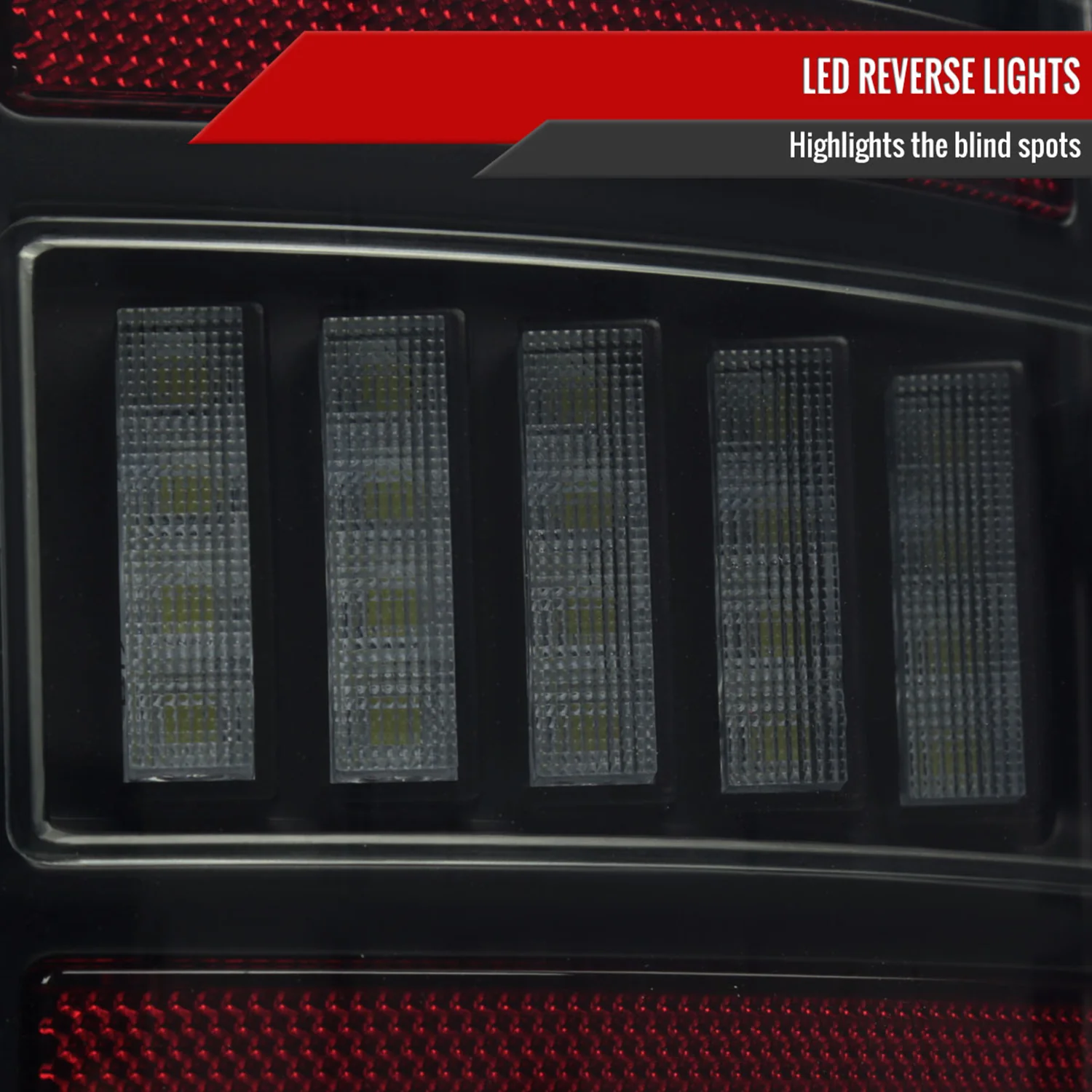 2007-2009 Dodge RAM 1500/2500/3500 Red LED Bar Tail Lights Matte Black/Smoke - Image 5