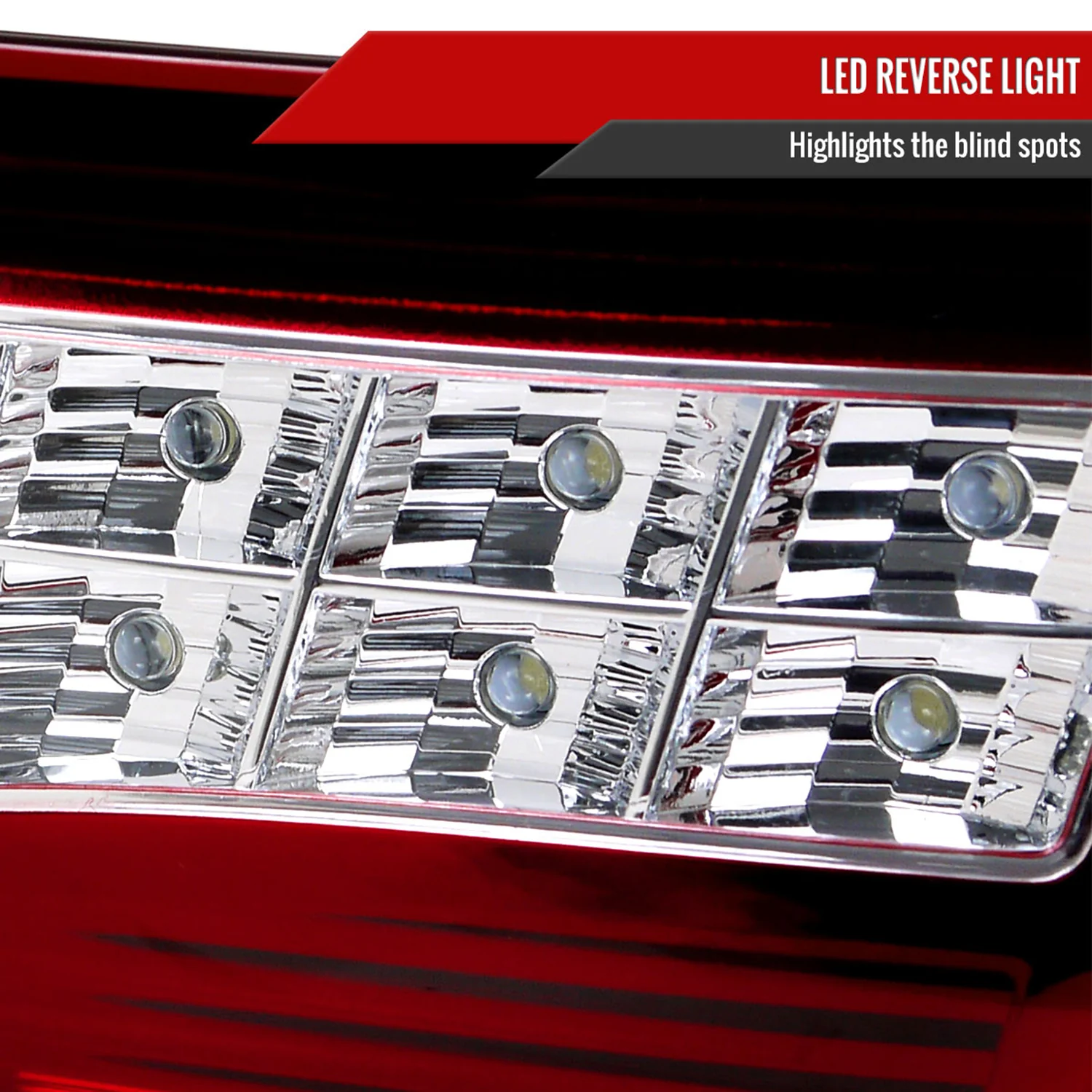 2007-2009 Lexus LS460 LED Tail Lights & Trunk Lights Chrome Housing/Red Lens - Image 4