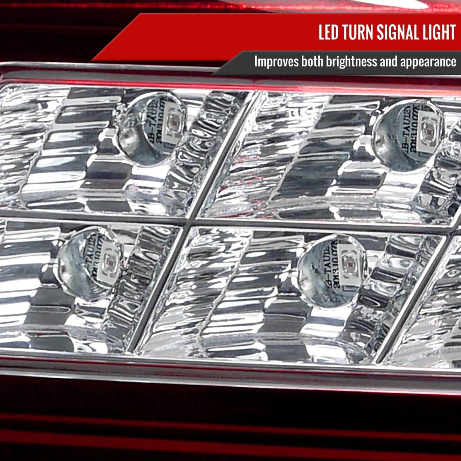 2007-2009 Lexus LS460 LED Tail Lights & Trunk Lights Chrome Housing/Red Lens - Image 5