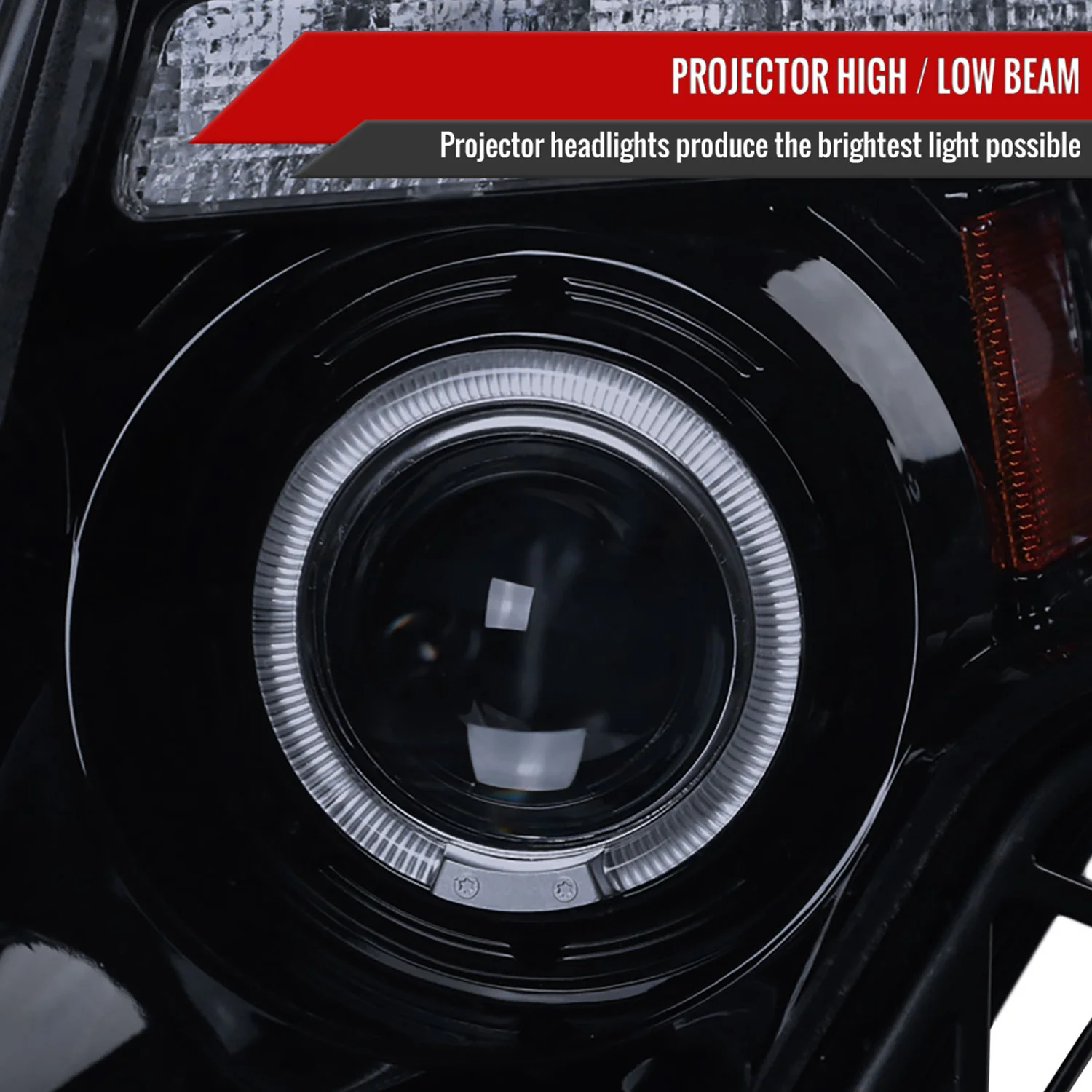 2007-2010 Ford Edge Halo Projector Headlights LED Light Glossy Black/Smoke - Image 3