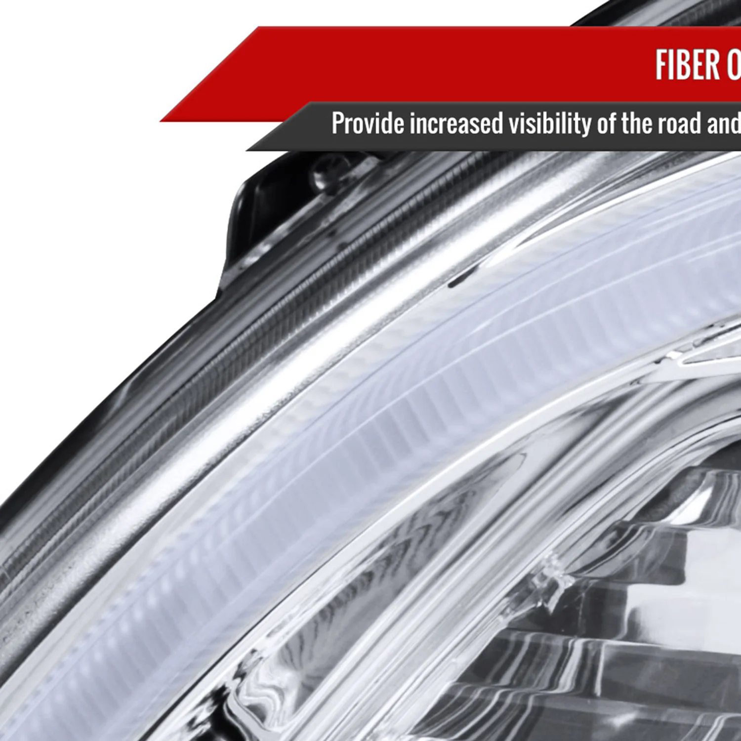 2007-2011 Honda CRV LED Bar Projector Headlights Chrome Housing/Clear Lens - Image 4