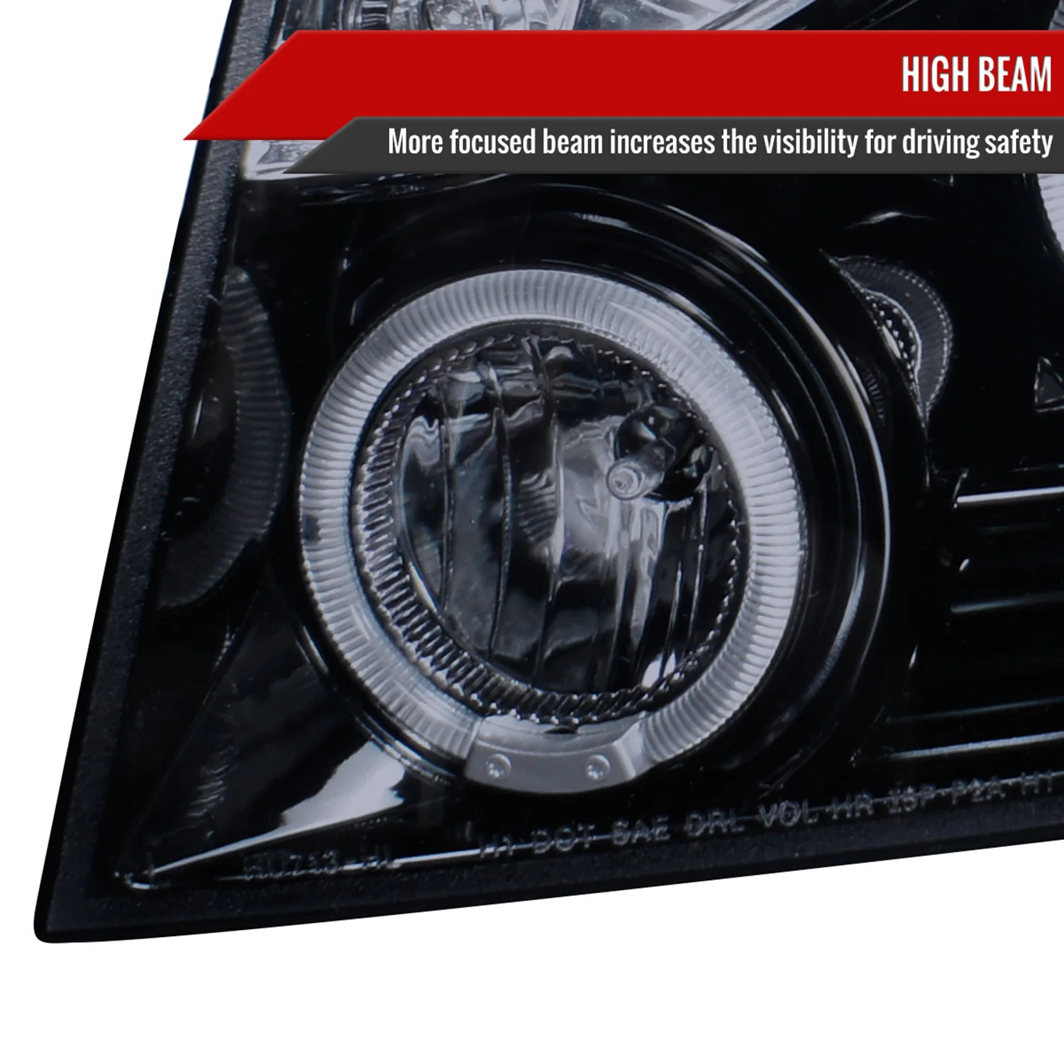 2007-2013 Chevy Avalanche/ 07-2014 Tahoe Suburban Dual Halo Headlights Smoke - Image 4