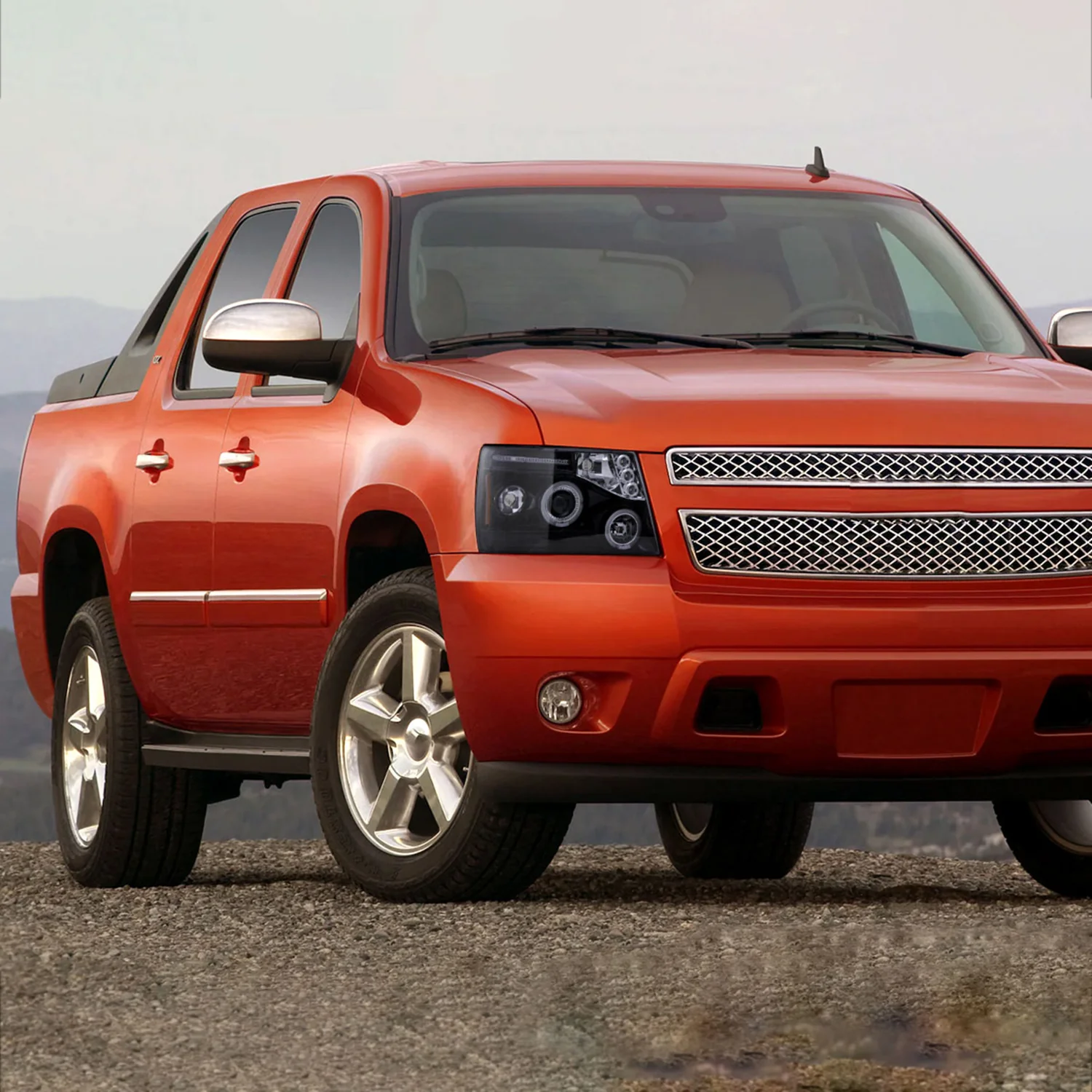 2007-2013 Chevy Avalanche/ 07-2014 Tahoe Suburban Dual Halo Headlights Smoke - Image 9