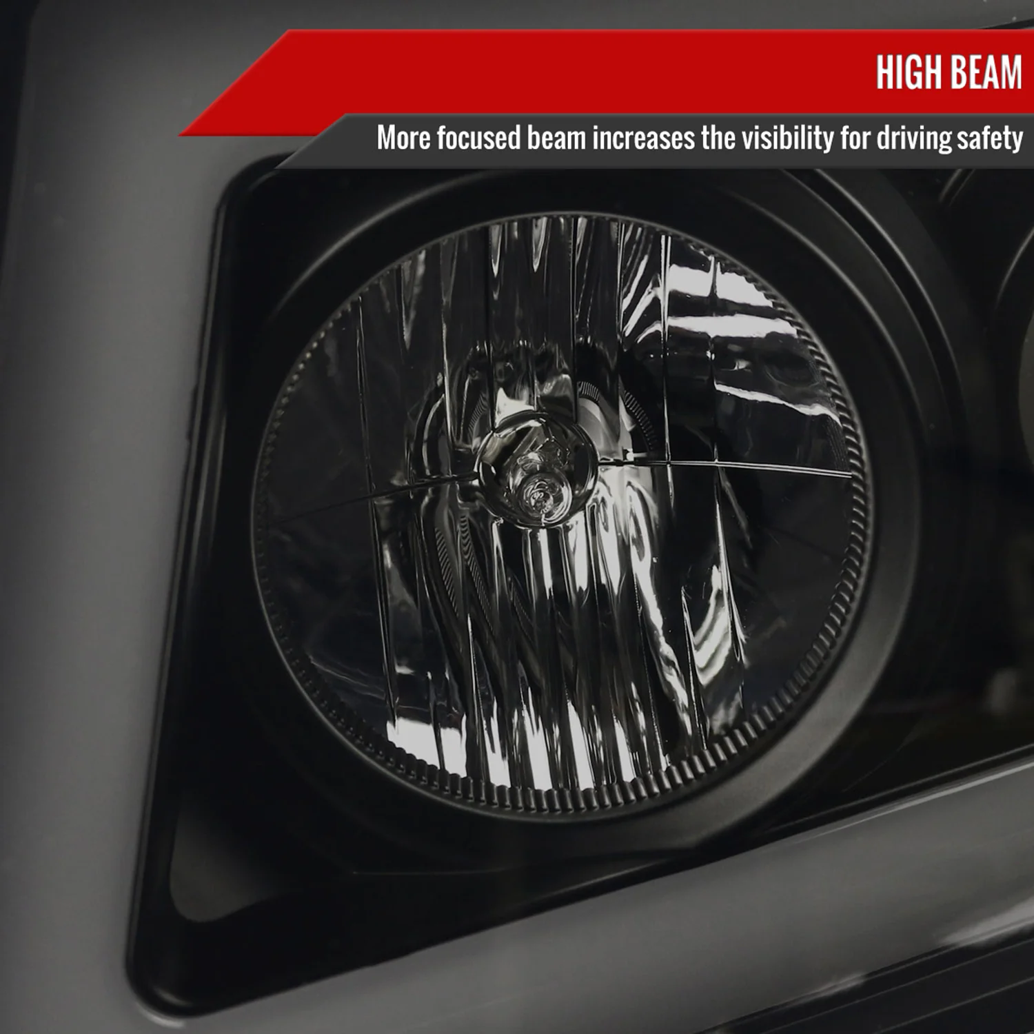 2007-2013 Chevy Avalanche/ Tahoe Suburban LED C-Bar Headlights Black Smoke - Image 4