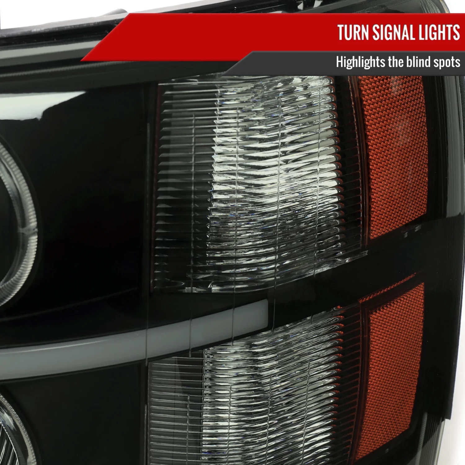 2007-2013 Chevy Silverado 1500 2500 3500 LED Dual Halo Headlights Black - Image 6