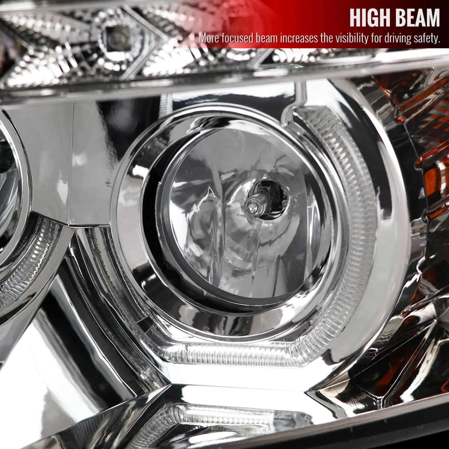2007-2013 Chevy Silverado 1500 2500HD 3500HD Headlights LED Light Chrome - Image 4