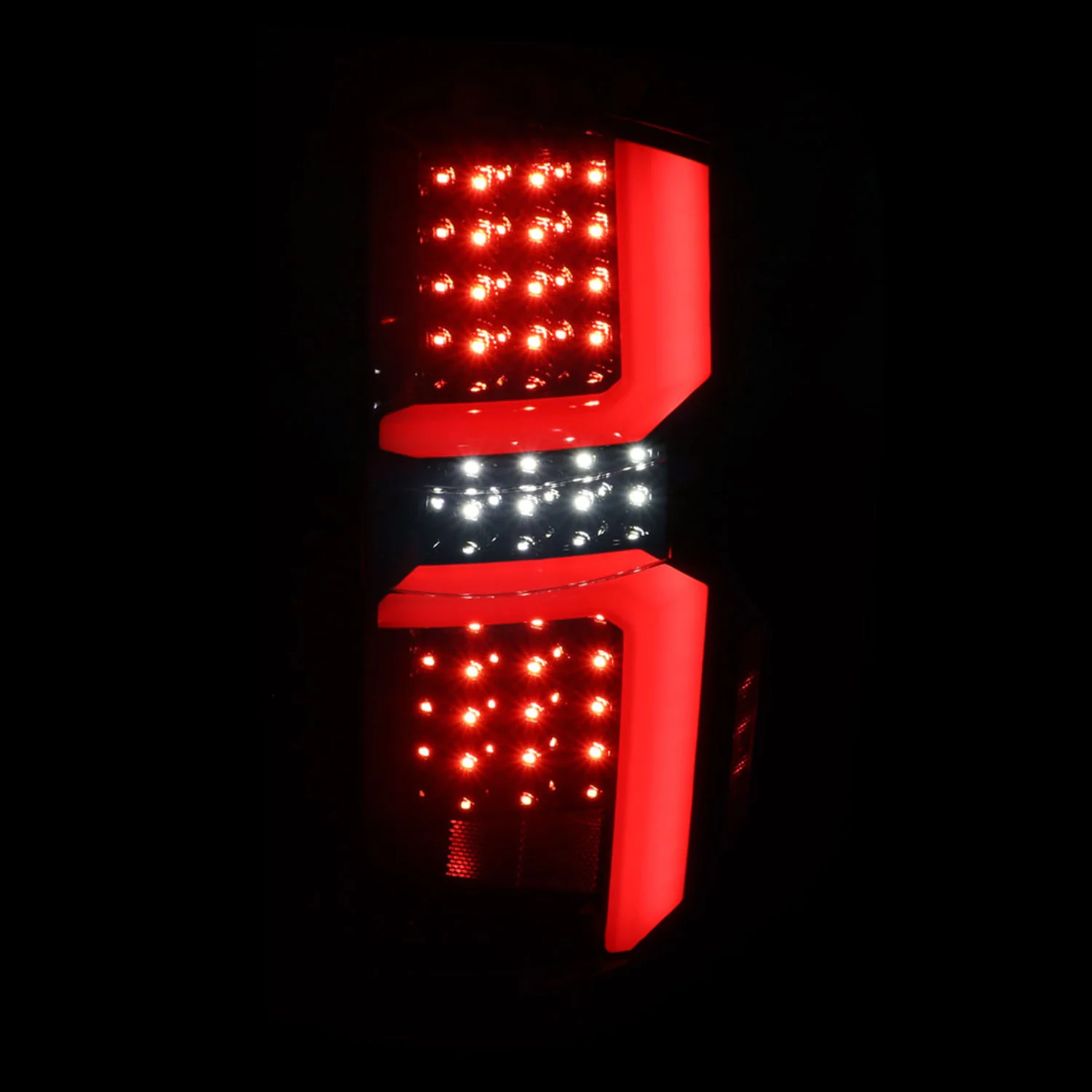 2007-2013 Chevy Silverado 1500 2500HD 3500HD LED Tail Lights White Bar Smoke - Image 2