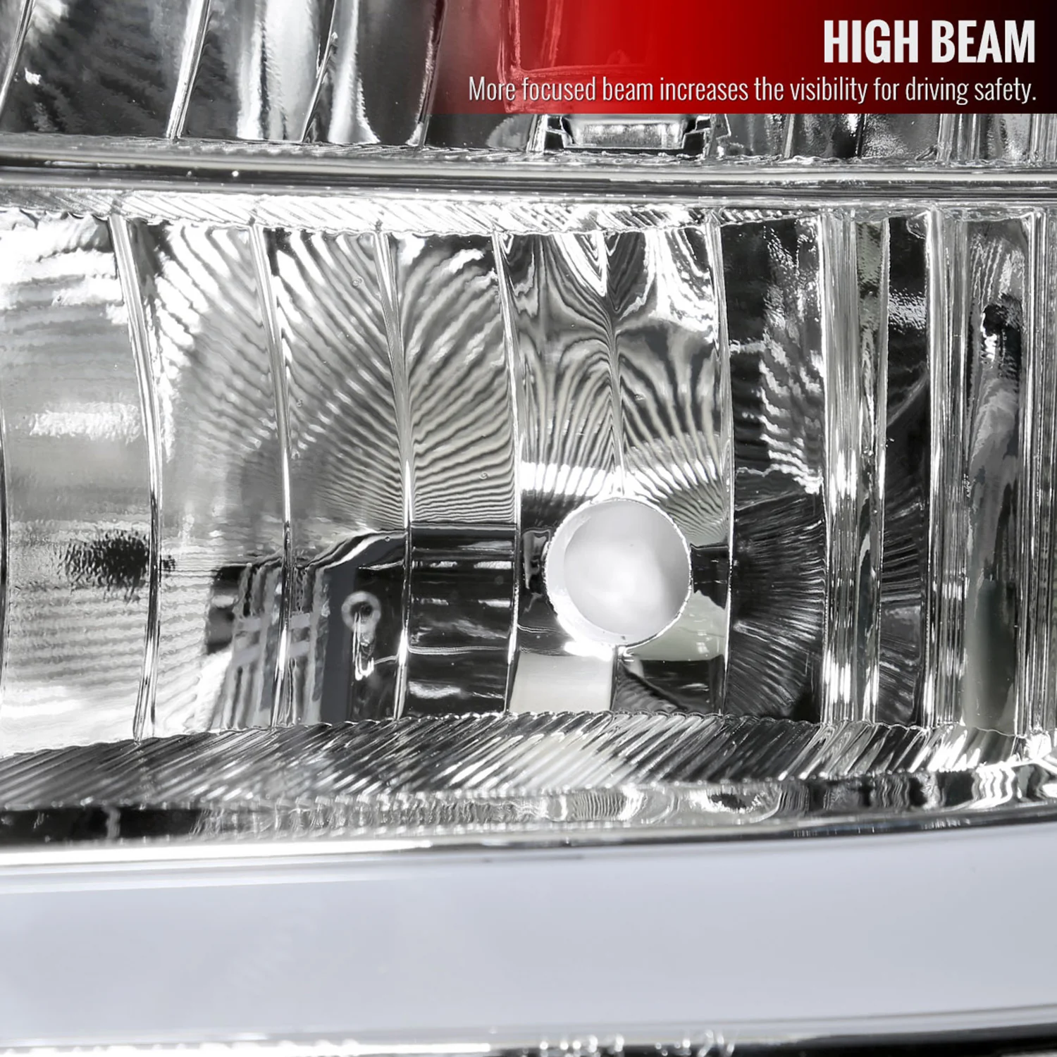 2007-2013 GMC Sierra 1500/ 1500HD 2500HD 3500HD LED Factory Headlights Chrome - Image 4