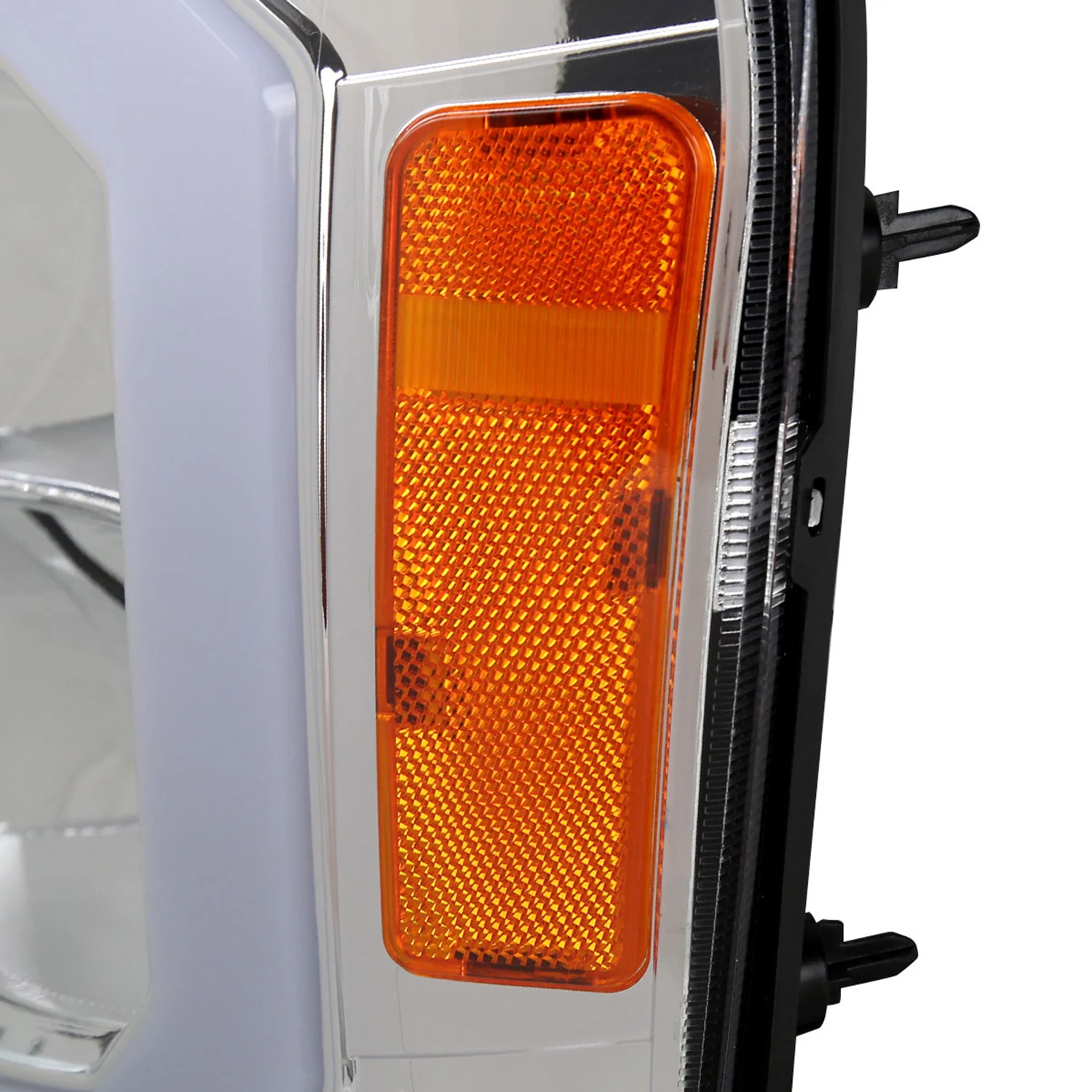 2007-2013 GMC Sierra 1500/ 1500HD 2500HD 3500HD LED Factory Headlights Chrome - Image 7