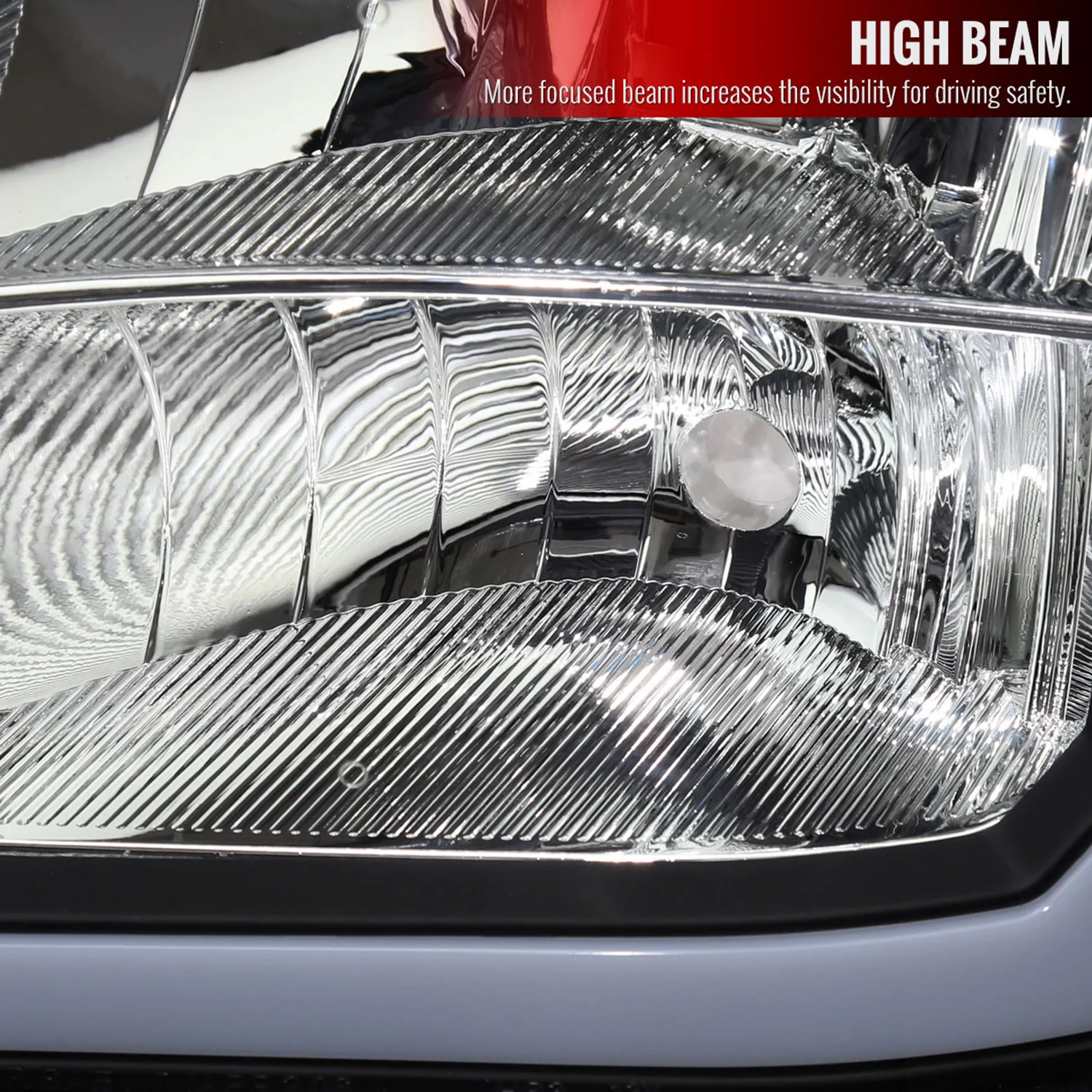 2007-2013 GMC Sierra 1500/2500/3500 LED Bar Factory Headlights Matt Black - Image 4