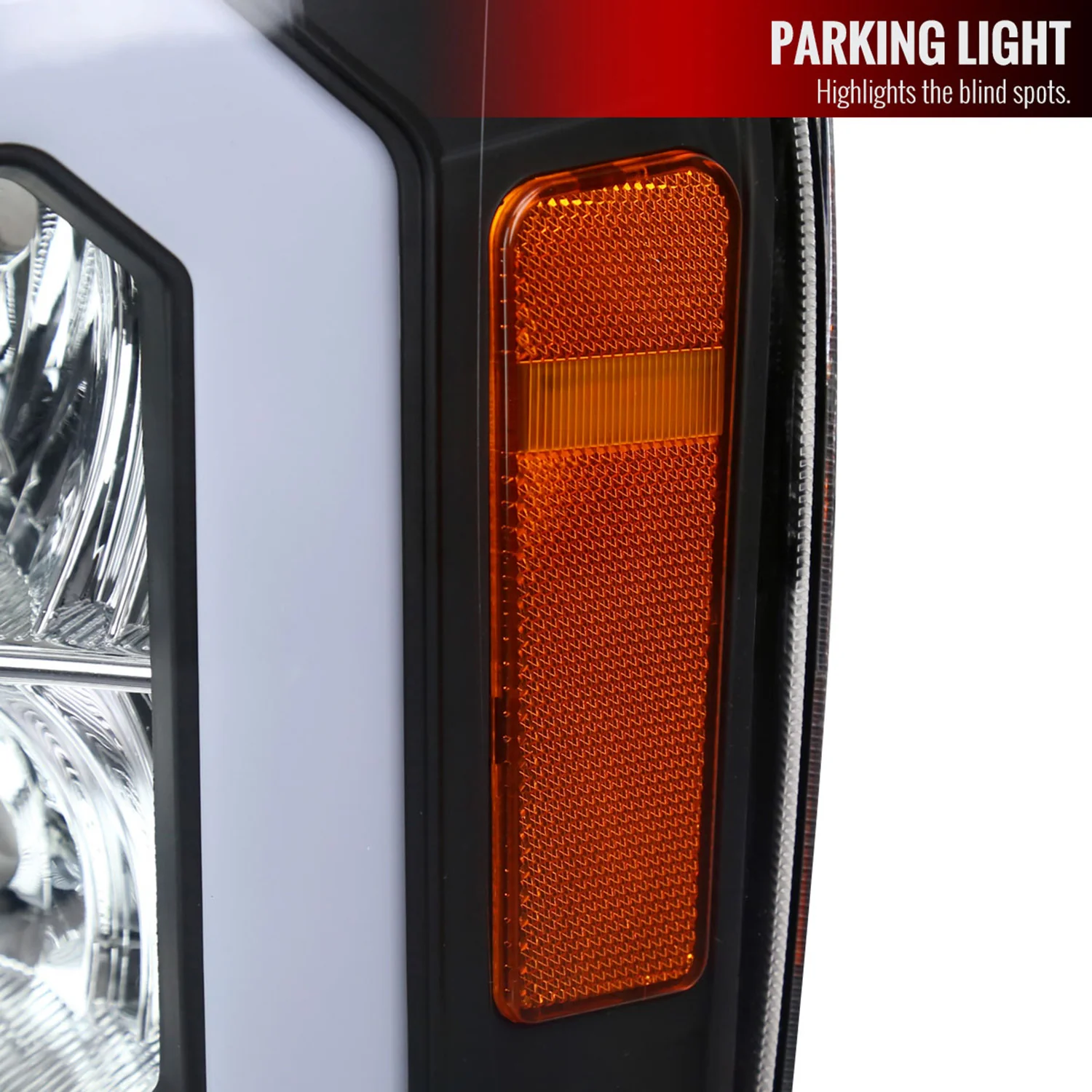 2007-2013 GMC Sierra 1500/2500/3500 LED Bar Factory Headlights Matt Black - Image 7