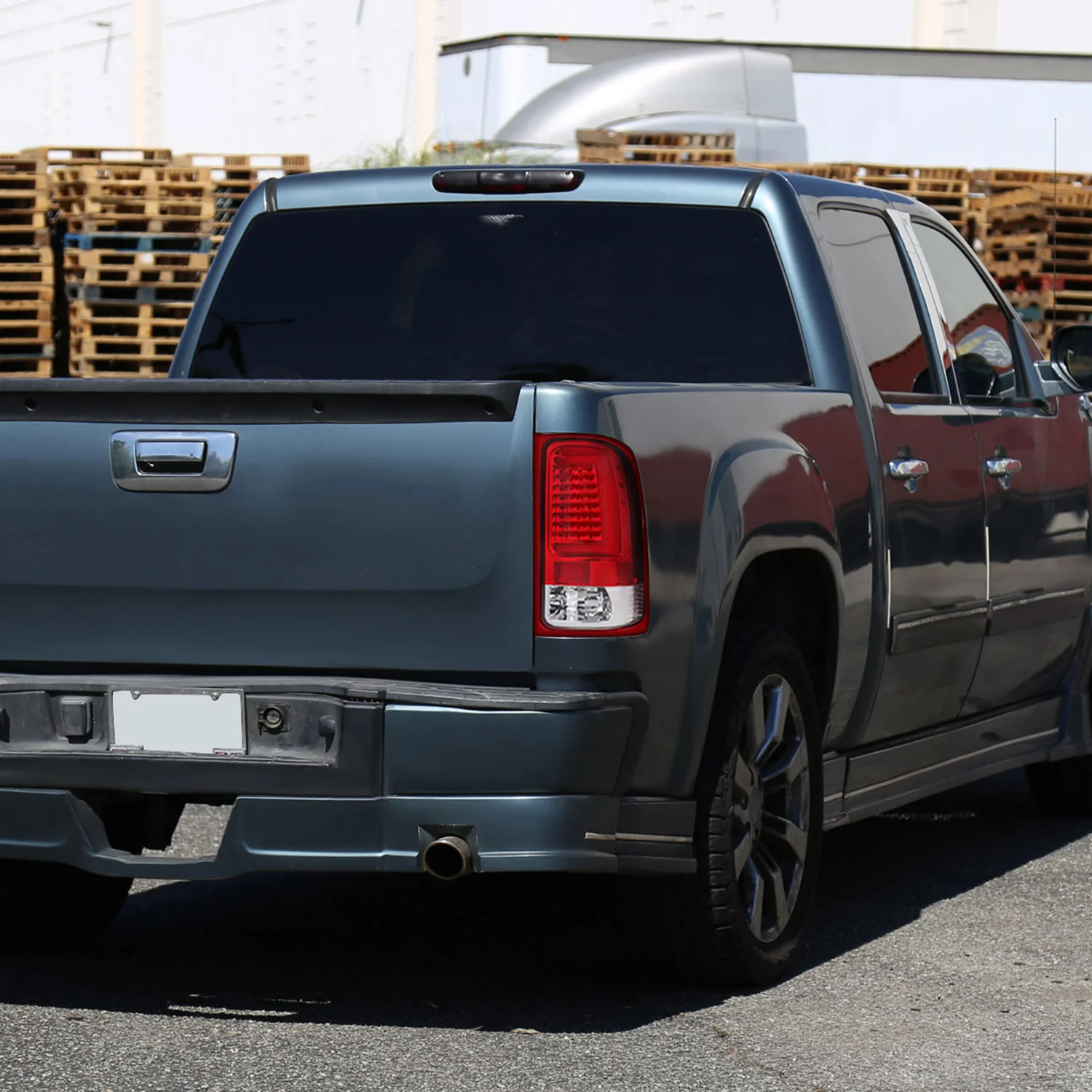 2007-2013 GMC Sierra 1500 2500HD 3500HD C-Bar LED Tail Lights Chrome/Red Clear - Image 10