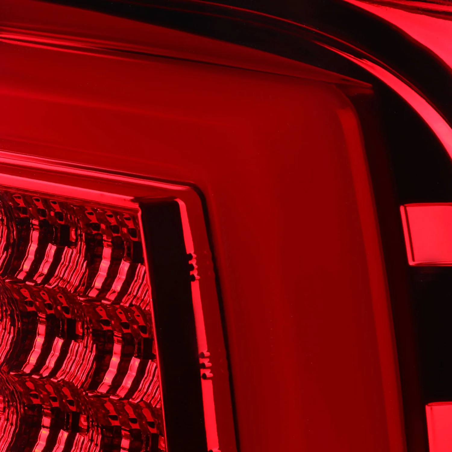 2007-2013 GMC Sierra 1500 2500HD 3500HD C-Bar LED Tail Lights Chrome/Red Clear - Image 4