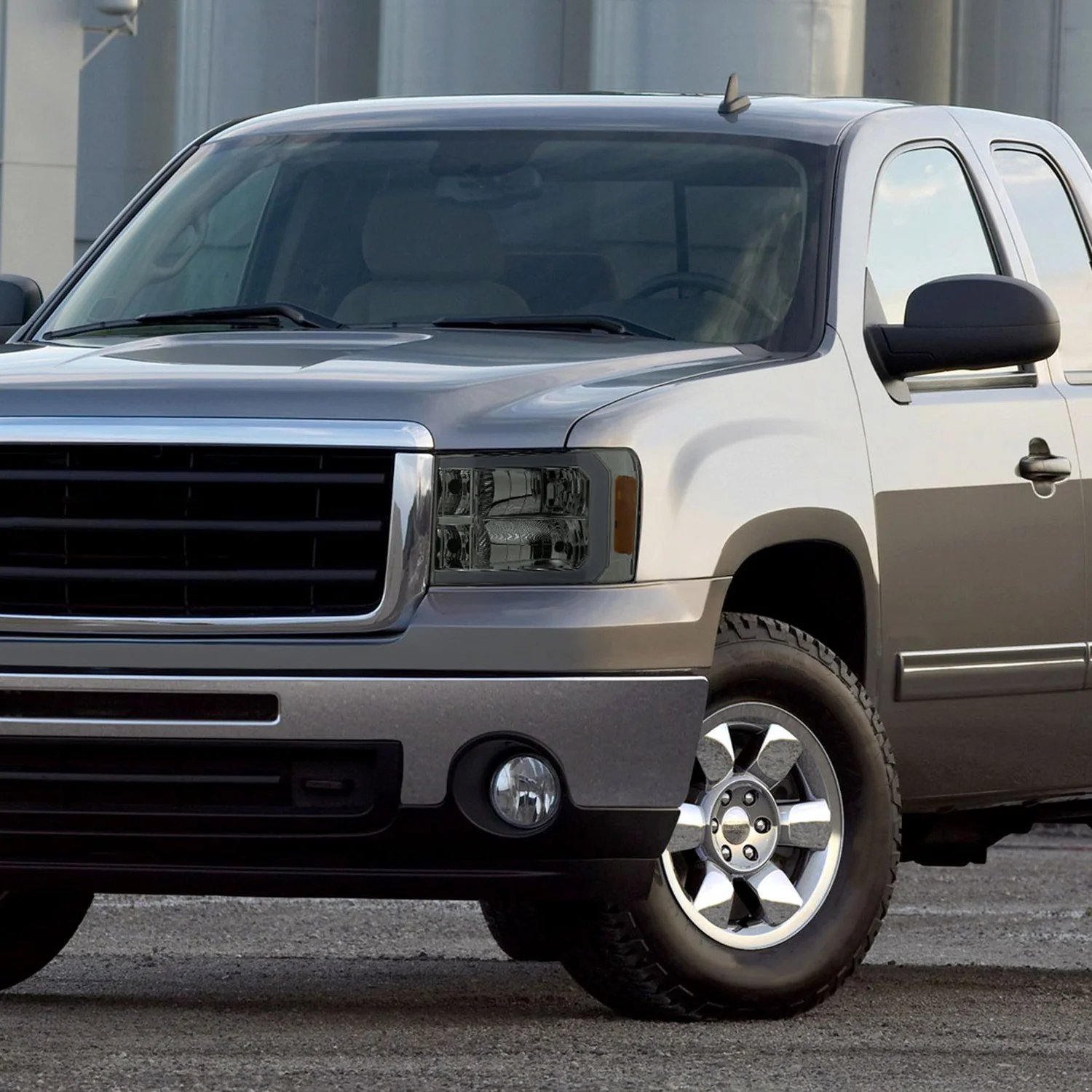 2007-2013 GMC Sierra 1500/ 2500HD 3500HD LED Bar Factory Headlights Chrome - Image 10