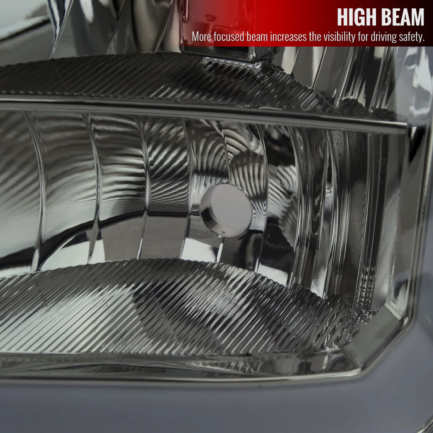 2007-2013 GMC Sierra 1500/ 2500HD 3500HD LED Bar Factory Headlights Chrome - Image 4