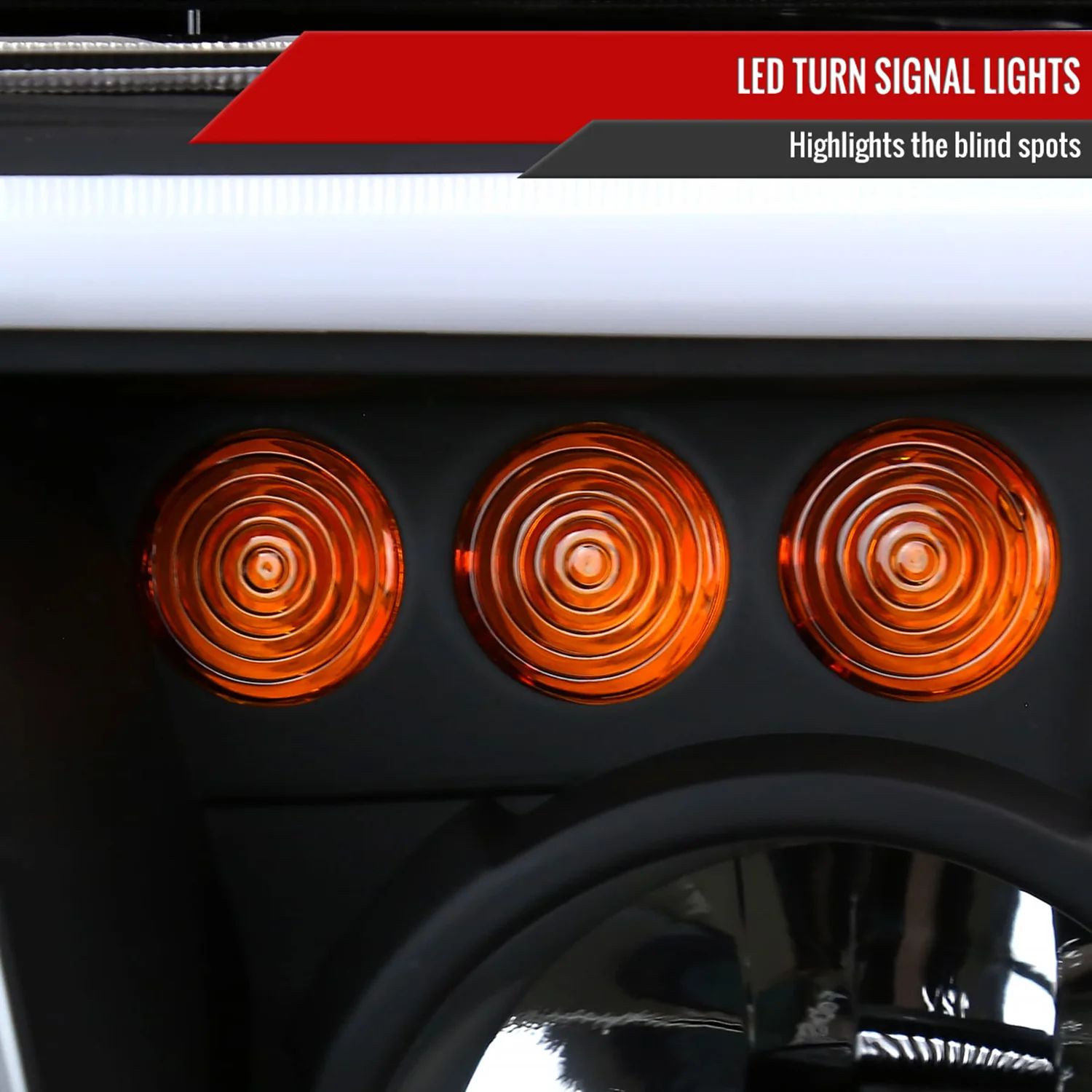 2007-2013 Toyota Tundra/08-2017 Sequoia LED Tube Factory Headlights Signal Black - Image 6