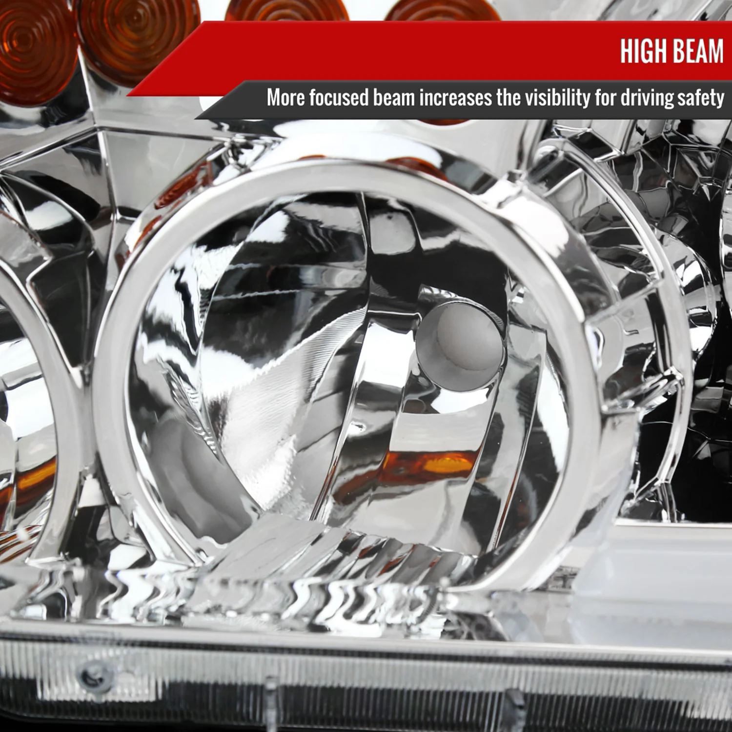 2007-2013 Toyota Tundra/ 08-2017 Sequoia Retro LED Headlights LED Signal Chrome - Image 4