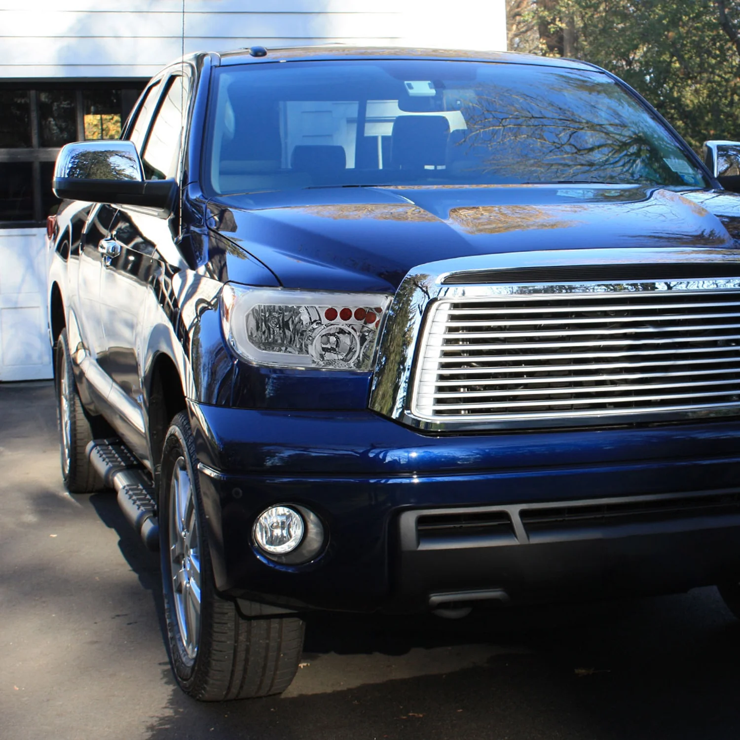 2007-2013 Toyota Tundra/2008-2017 Sequoia LED Tube Factory Headlights Chrome - Image 10