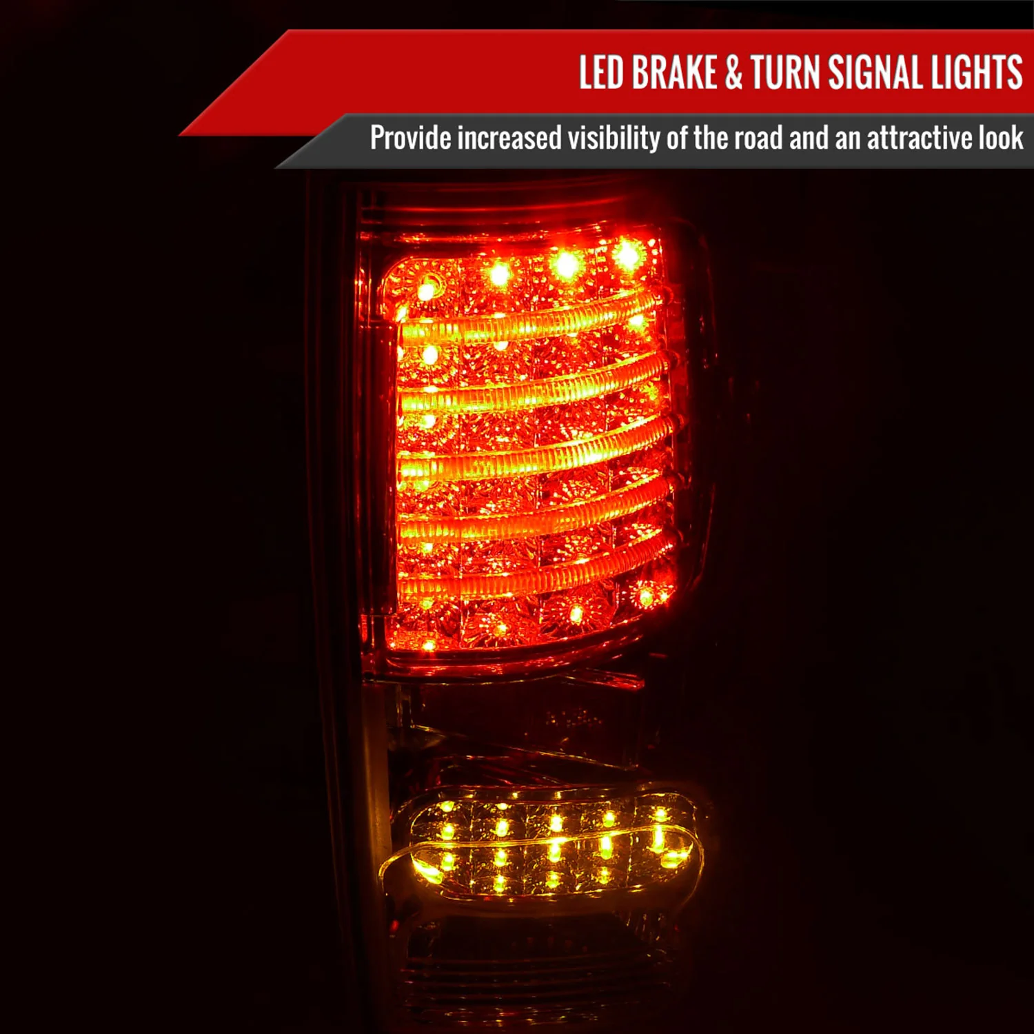 2007-2013 Toyota Tundra LED Tail Lights Chrome Housing/Clear Lens - Image 2