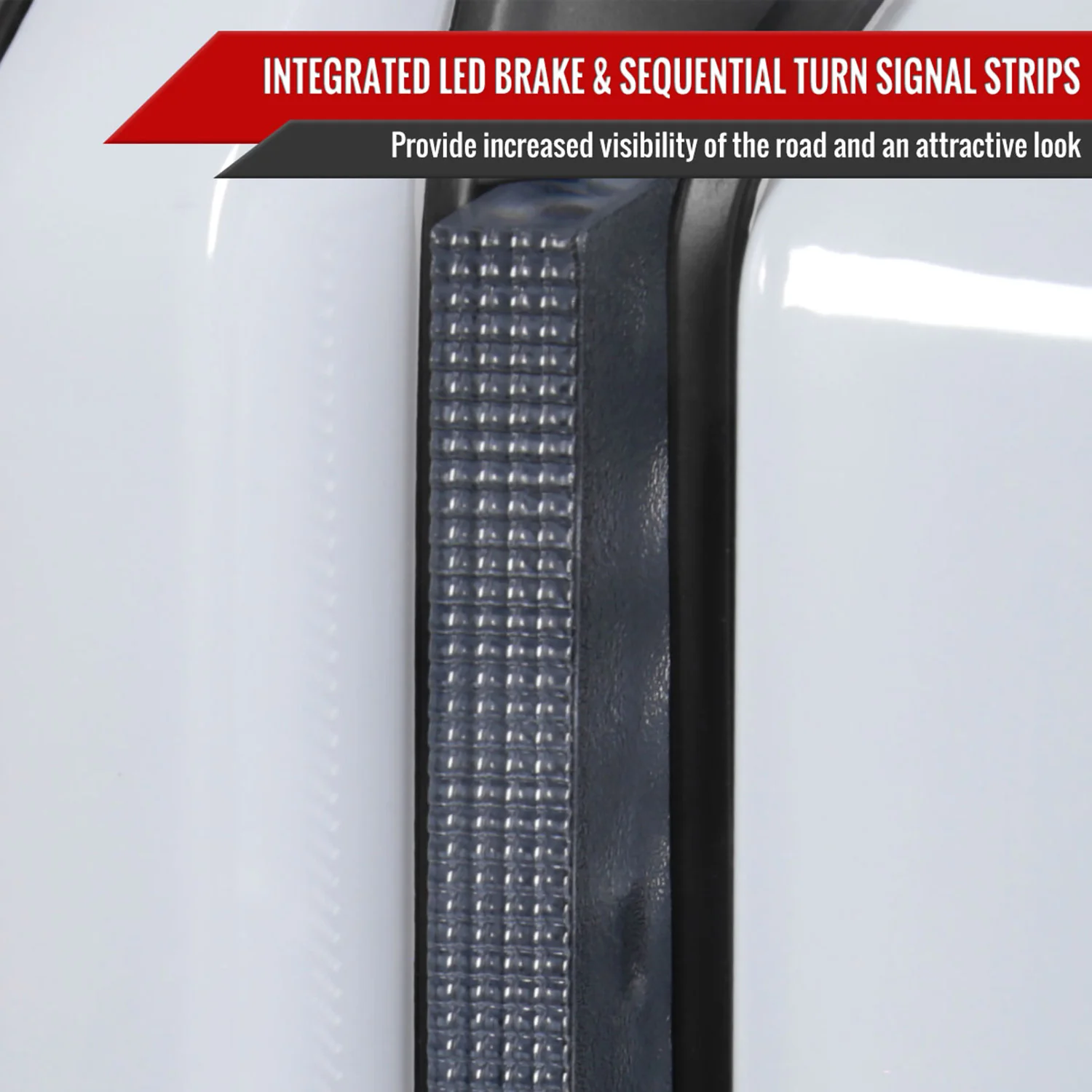 2007-2013 Toyota Tundra Sequential White LED Bar Tail Lights Matte Black/Clear - Image 5