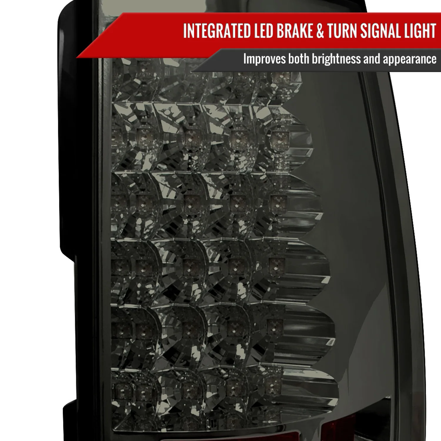 2007-2014 Chevy Tahoe/Suburban LED Tail Lights Chrome Housing/Smoke Lens - Image 4