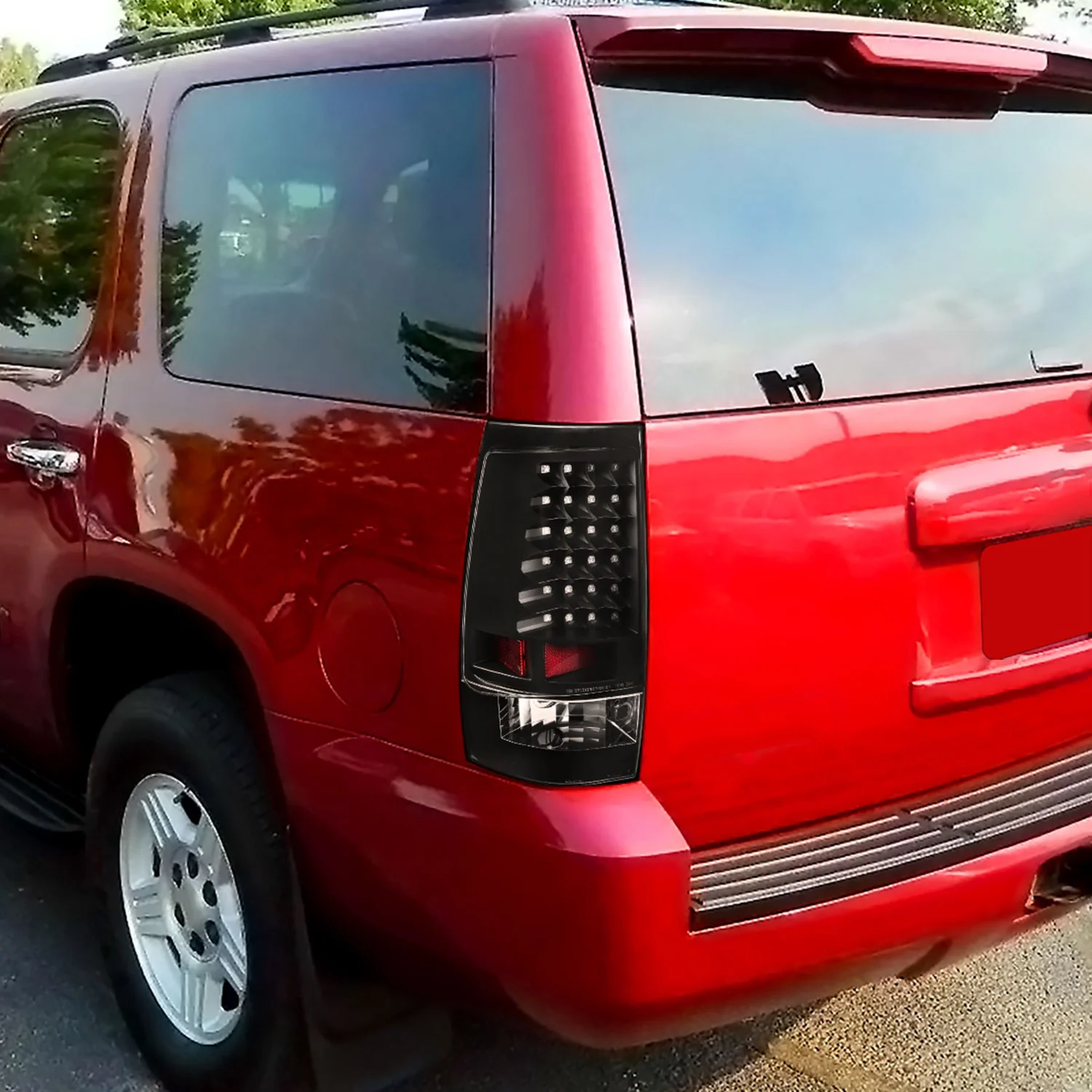 2007-2014 Chevy Tahoe/Suburban LED Tail Lights Matte Black/Clear Lens - Image 10