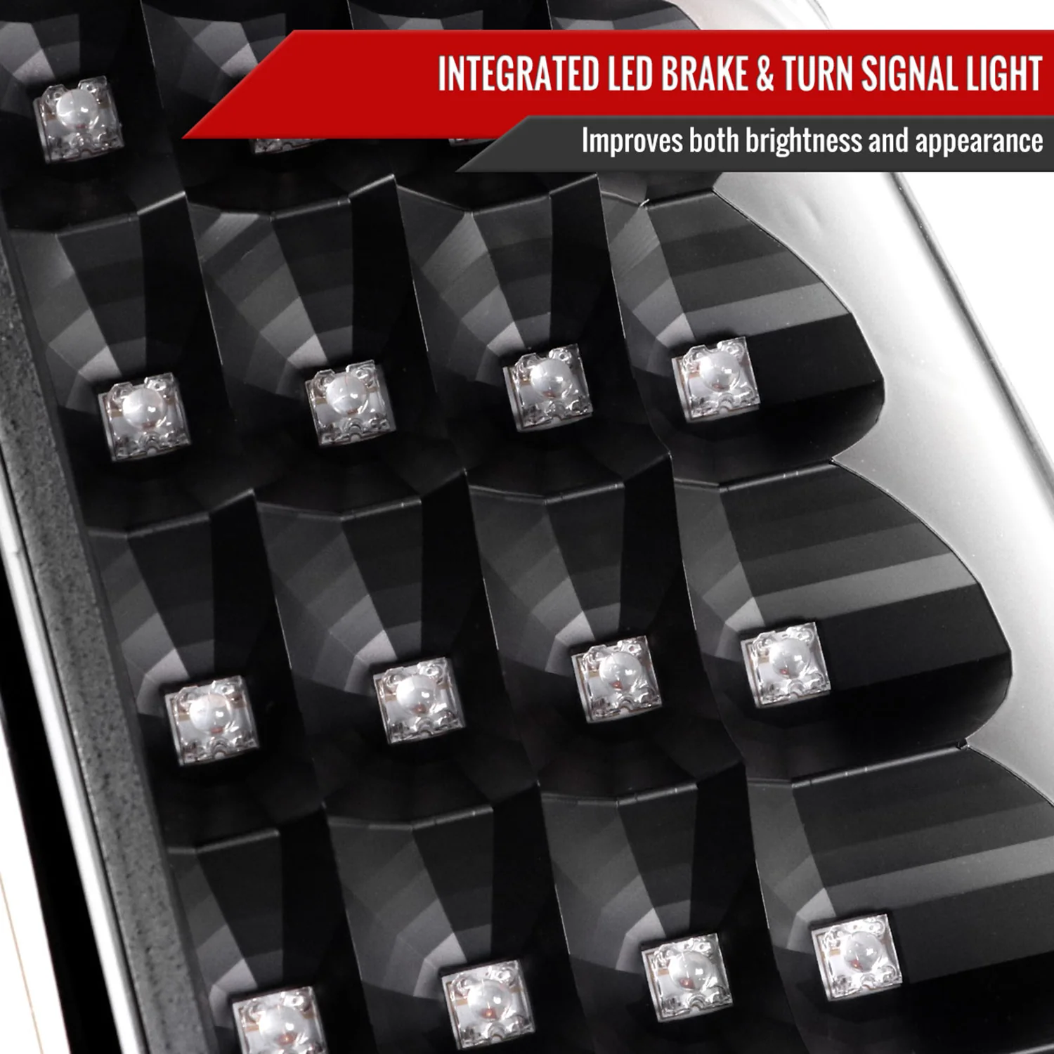 2007-2014 Chevy Tahoe/Suburban LED Tail Lights Matte Black/Clear Lens - Image 4