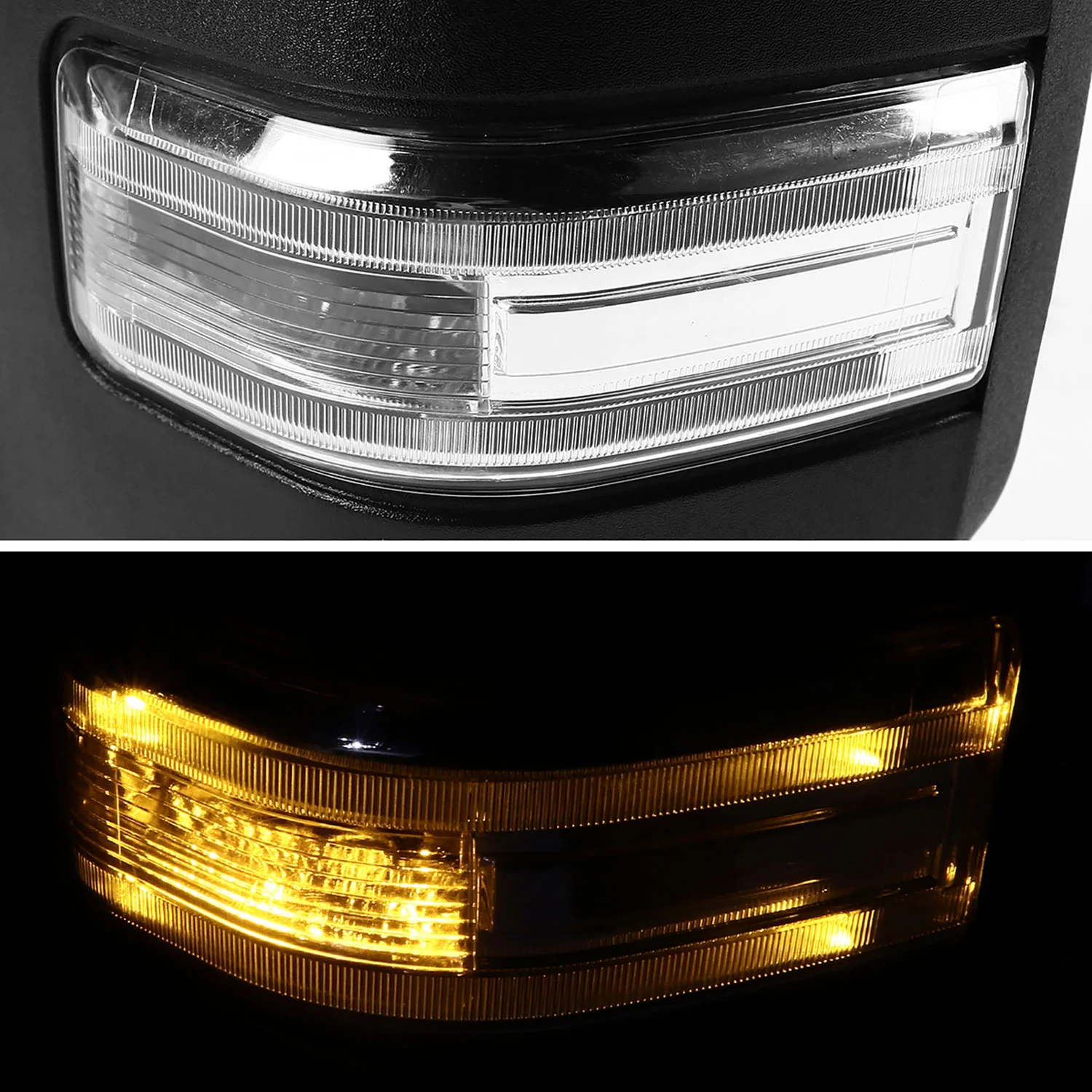 2007-2014 Ford F-150 Chrome Heated Towing Mirrors LED Turn & Puddle Lights - Image 7