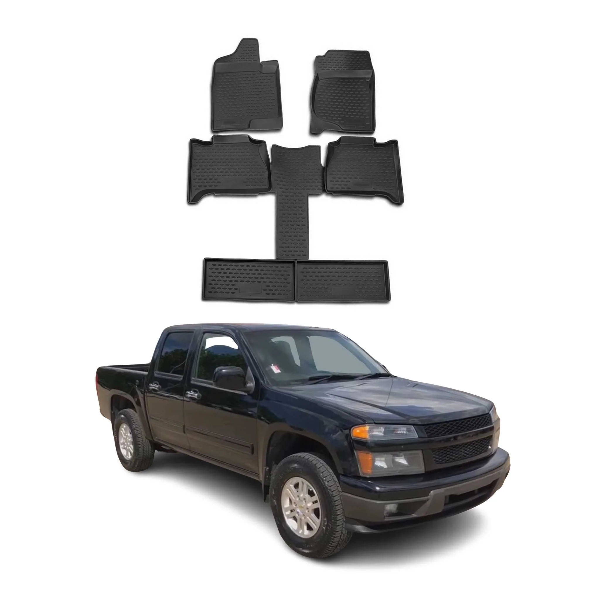 2004-2012 GMC Canyon Floor Mats Liners Full Set All Weather Black
