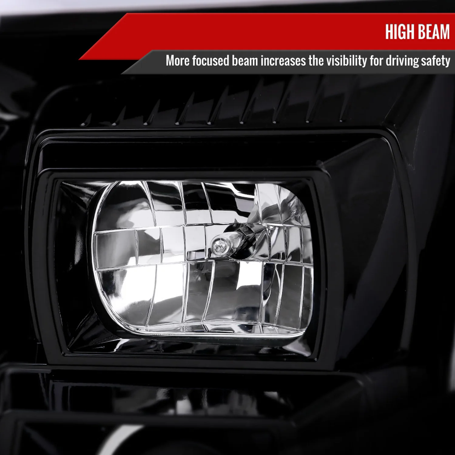 2007-2014 GMC Yukon/XL 1500/XL 2500 LED Signal Projector Headlights Jet Black - Image 4