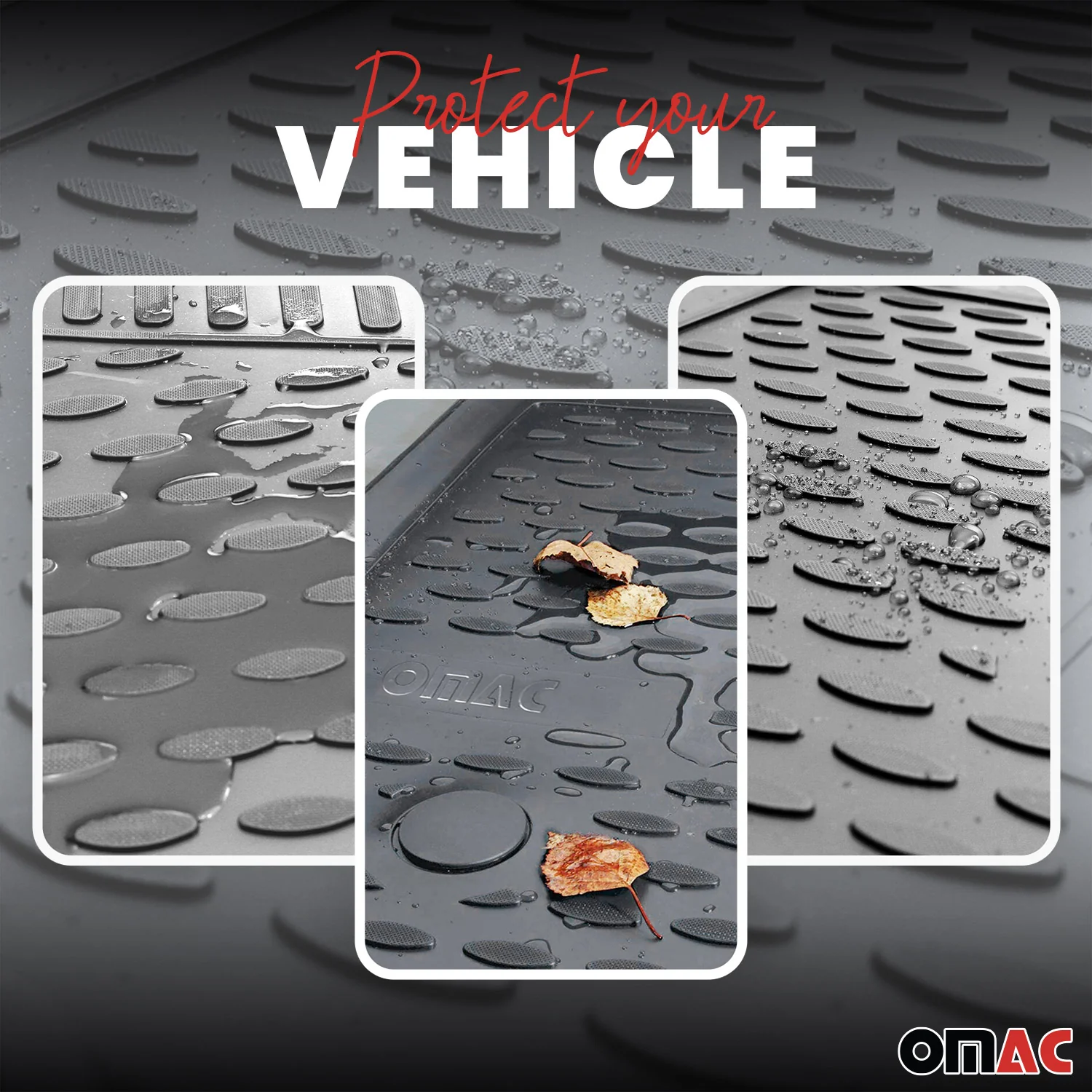 2007-2014 GMC Yukon XL Floor Mats Liners Full Set All Weather Gray - Image 3