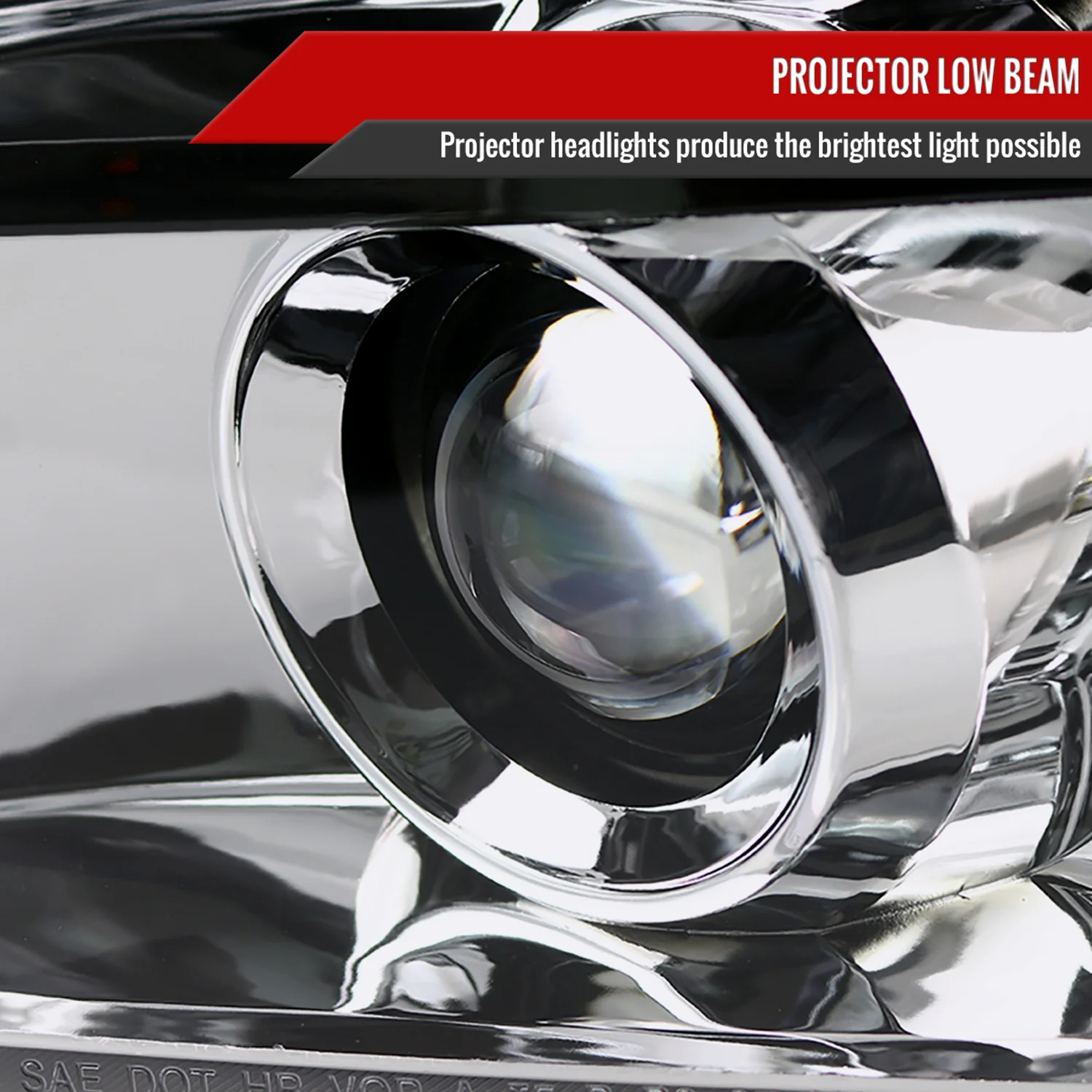 2007-2014 GMC Yukon/Yukon XL 1500/2500 Projector Headlights Chrome/Clear Lens - Image 3